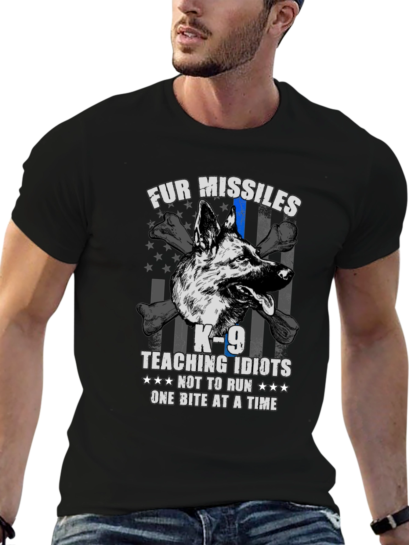 K-9 Unit Fur Missiles Graphic T-Shirt