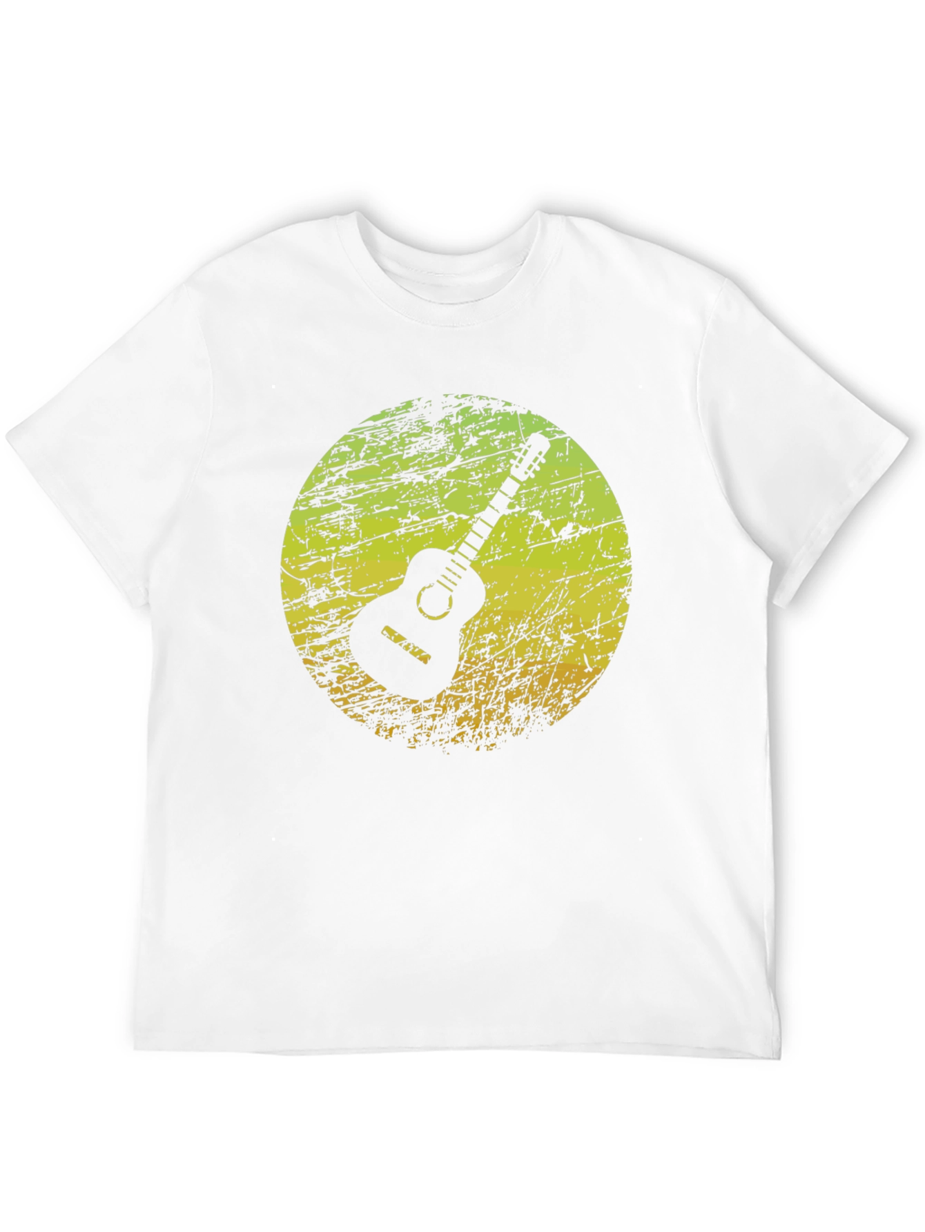 Retro Guitar Graphic Black T-Shirt