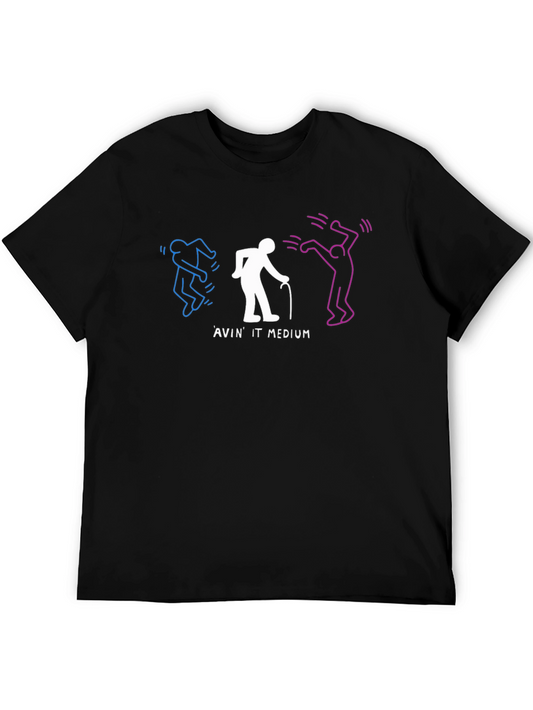 Keith Haring Inspired Avin It Medium Black T-Shirt