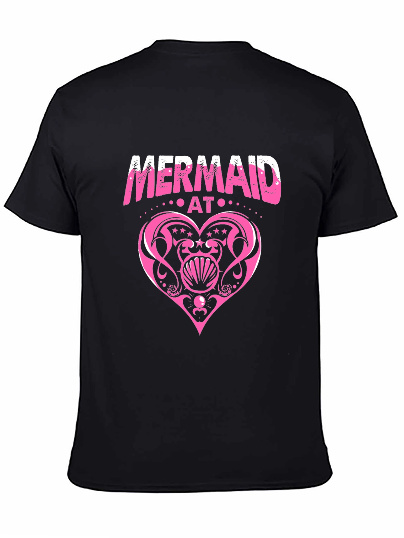 Mermaid At Heart Black T-Shirt
