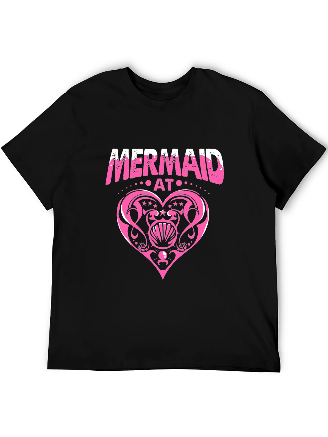 Mermaid At Heart Black T-Shirt