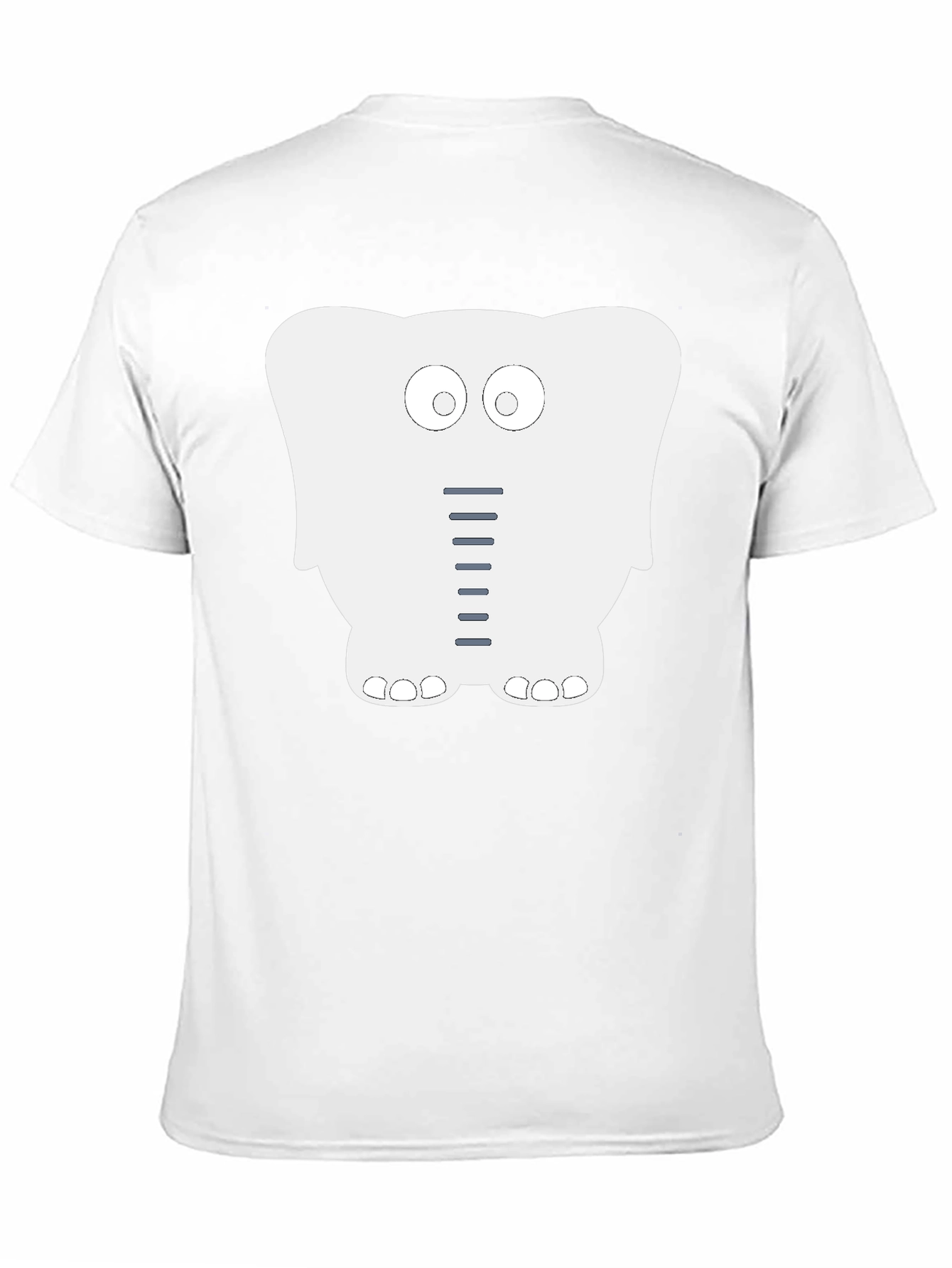 Cartoon Elephant Graphic Tee - Fun Black T-Shirt