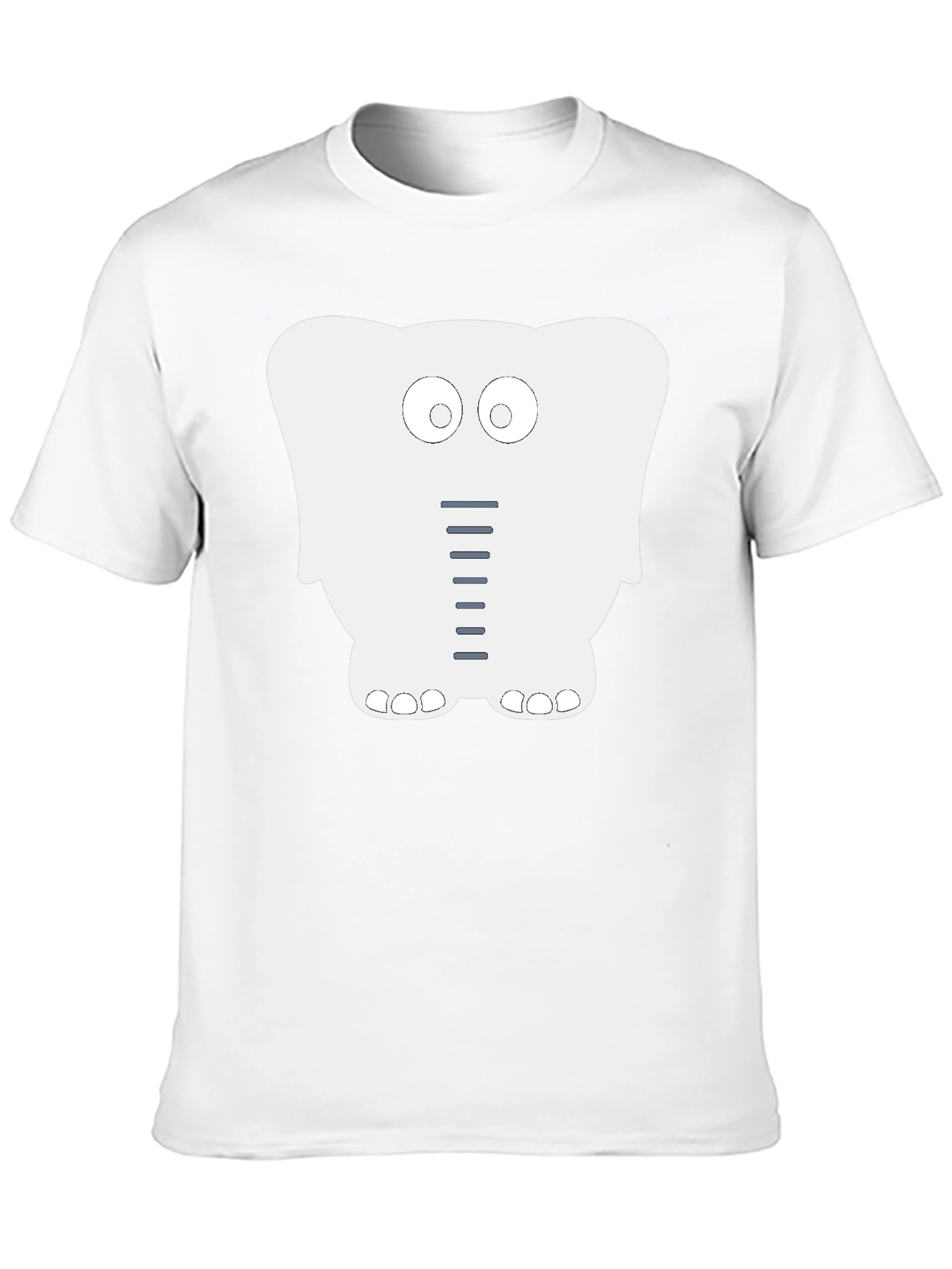 Cartoon Elephant Graphic Tee - Fun Black T-Shirt