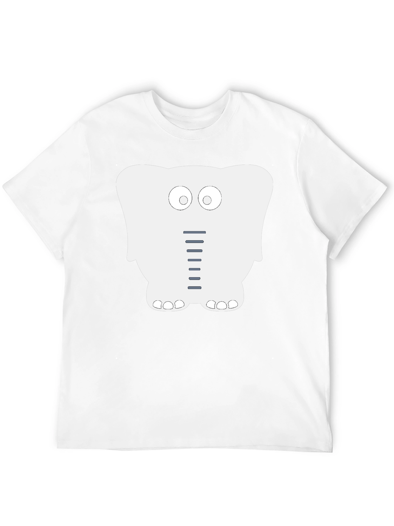 Cartoon Elephant Graphic Tee - Fun Black T-Shirt