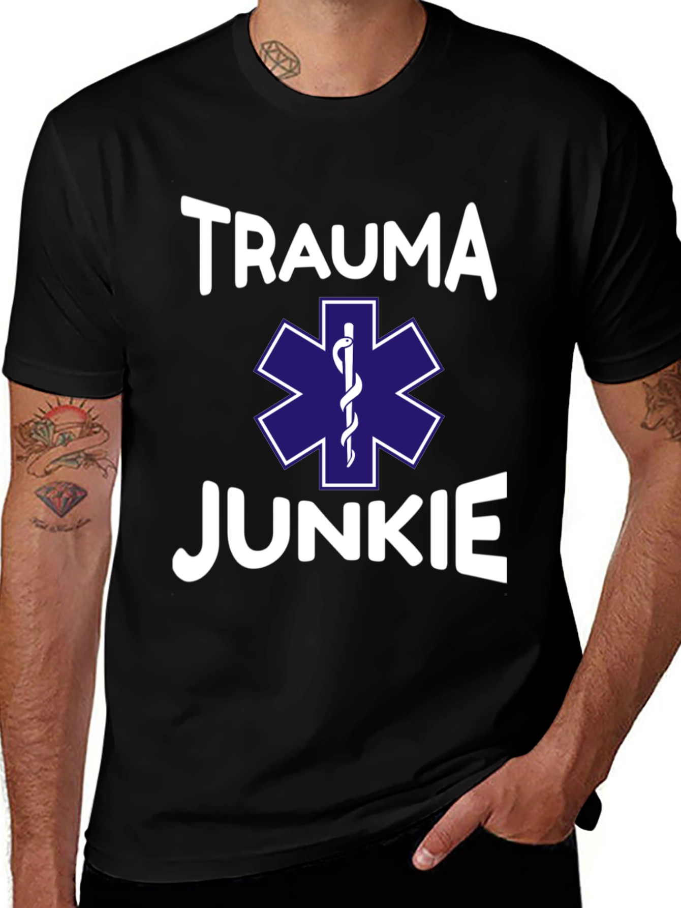 Trauma Junkie T-Shirt - EMS Star of Life