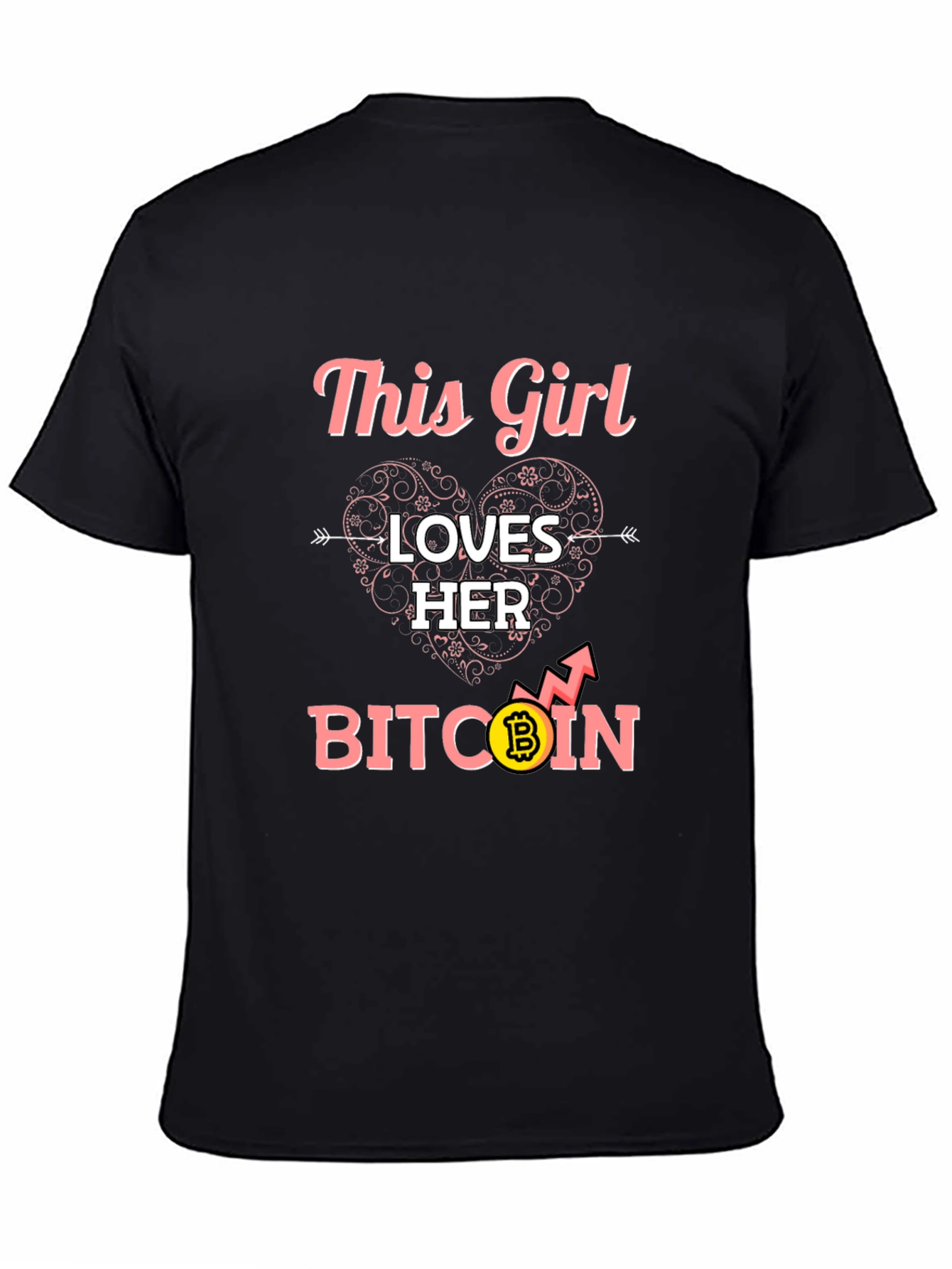 Bitcoin Lover Womens Black T-Shirt