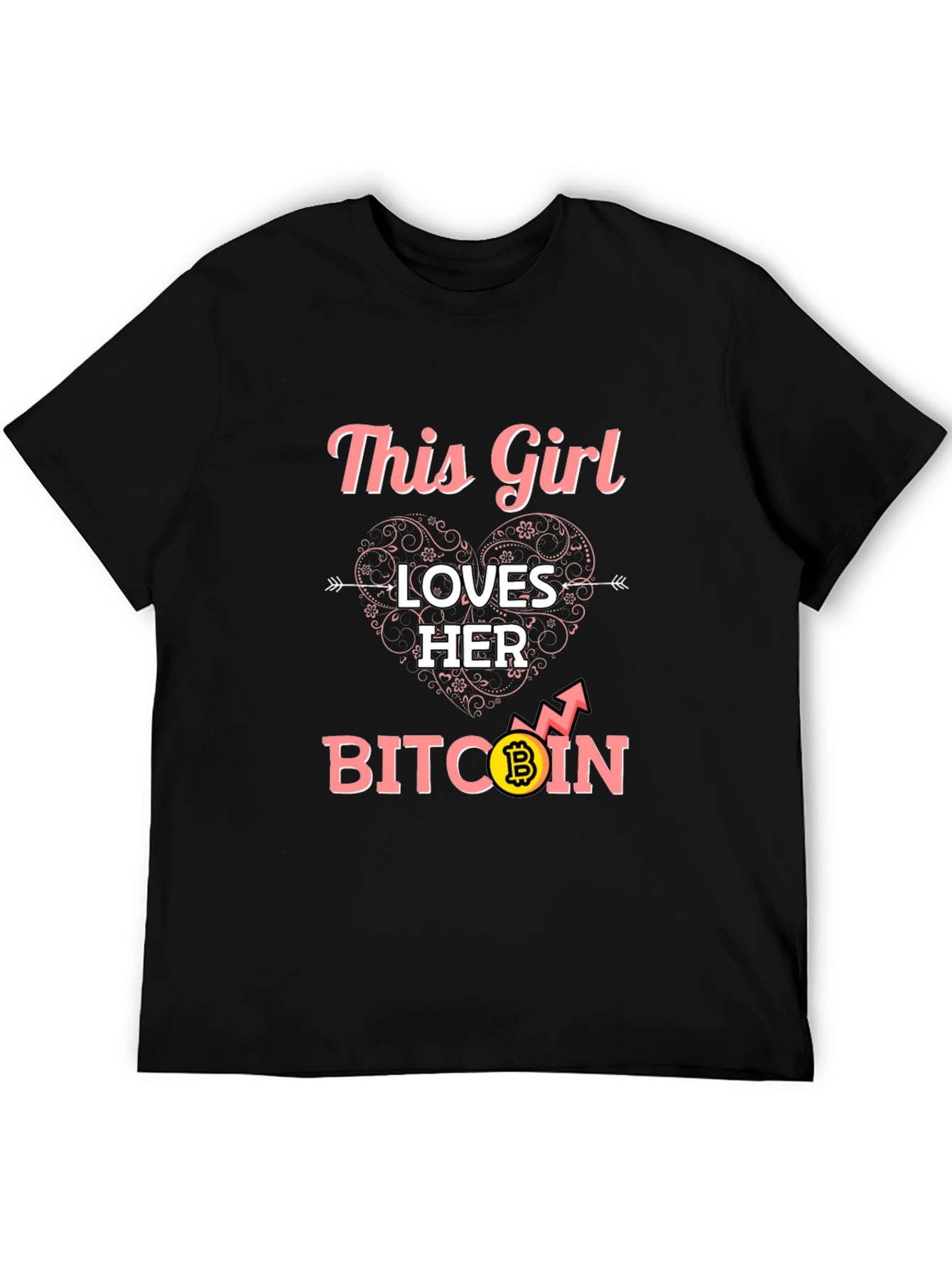 Bitcoin Lover Womens Black T-Shirt