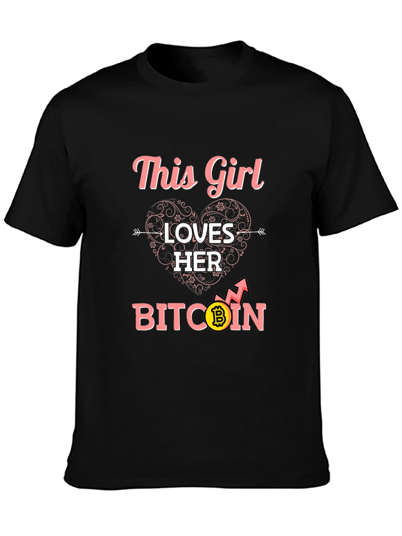 Bitcoin Lover Womens Black T-Shirt