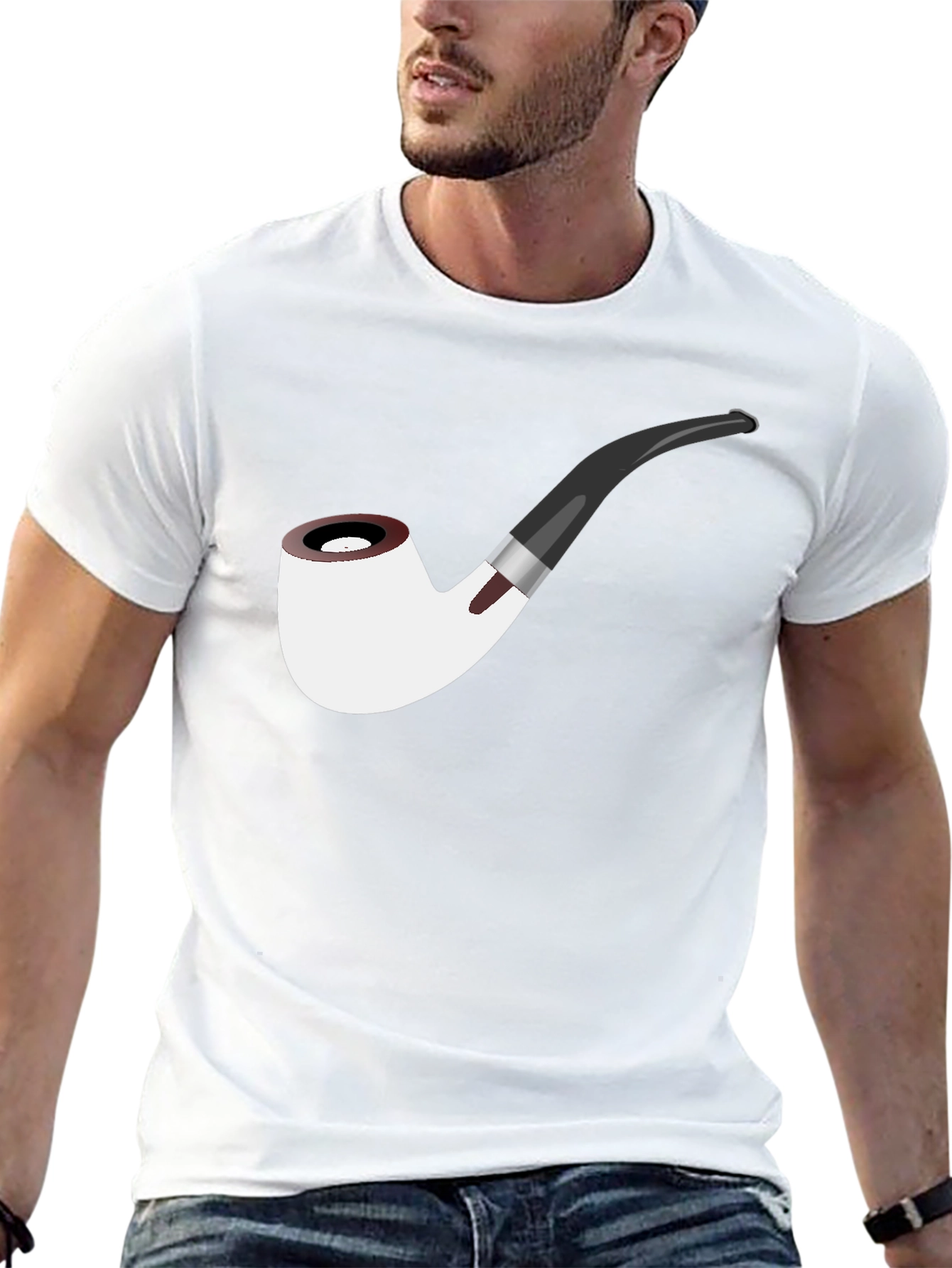 Smoking Pipe T-Shirt - Novelty Graphic Tee