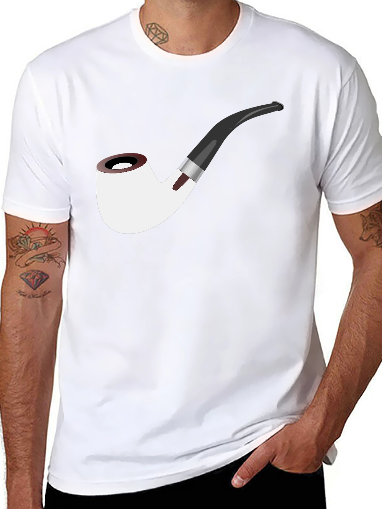 Smoking Pipe T-Shirt - Novelty Graphic Tee