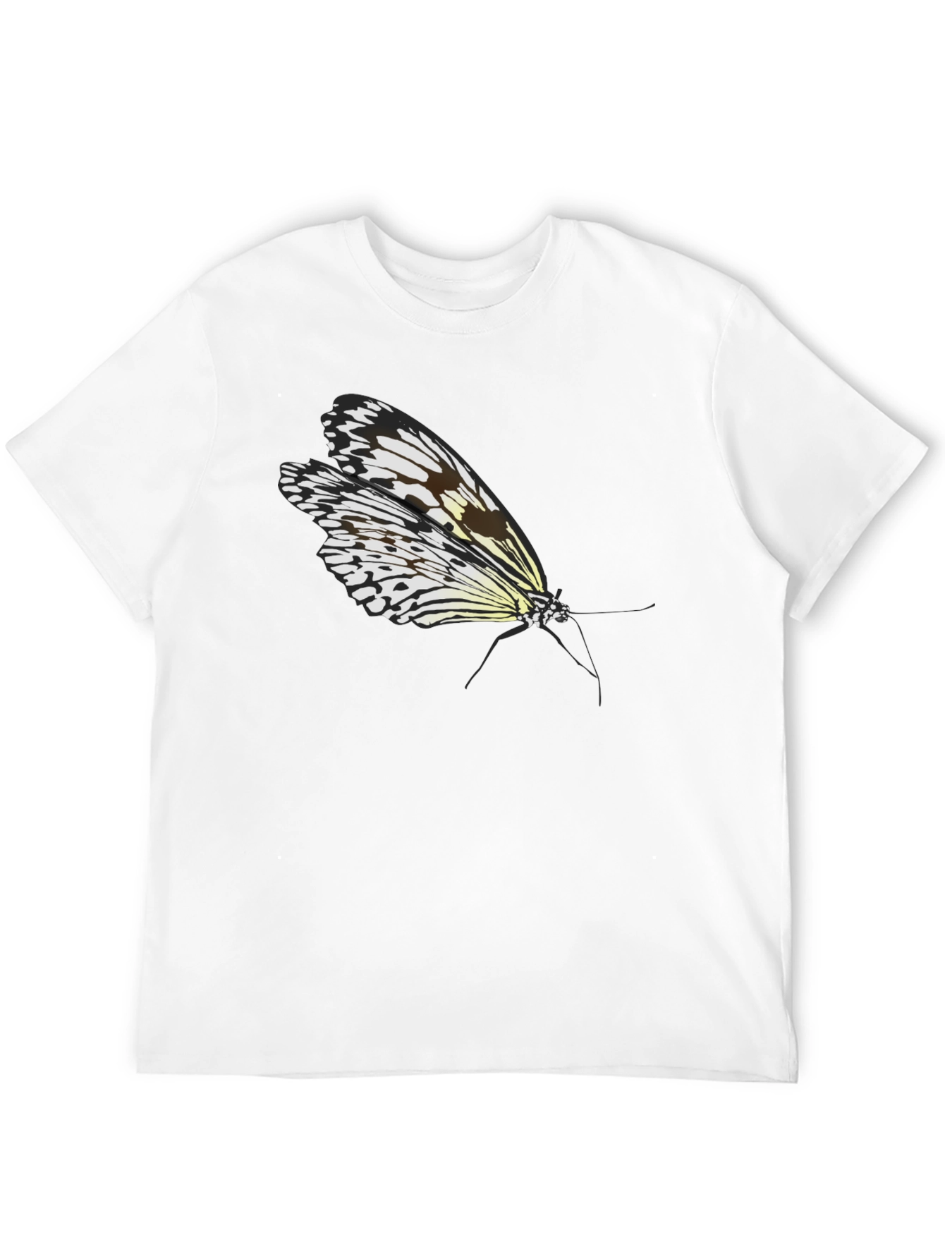 Butterfly Graphic Tee - Black Cotton T-Shirt