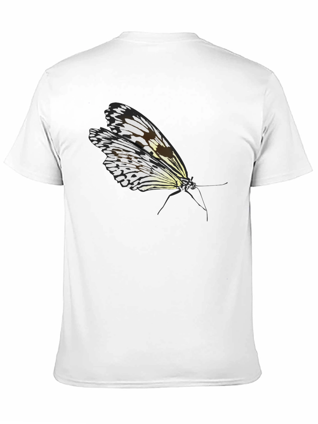Butterfly Graphic Tee - Black Cotton T-Shirt