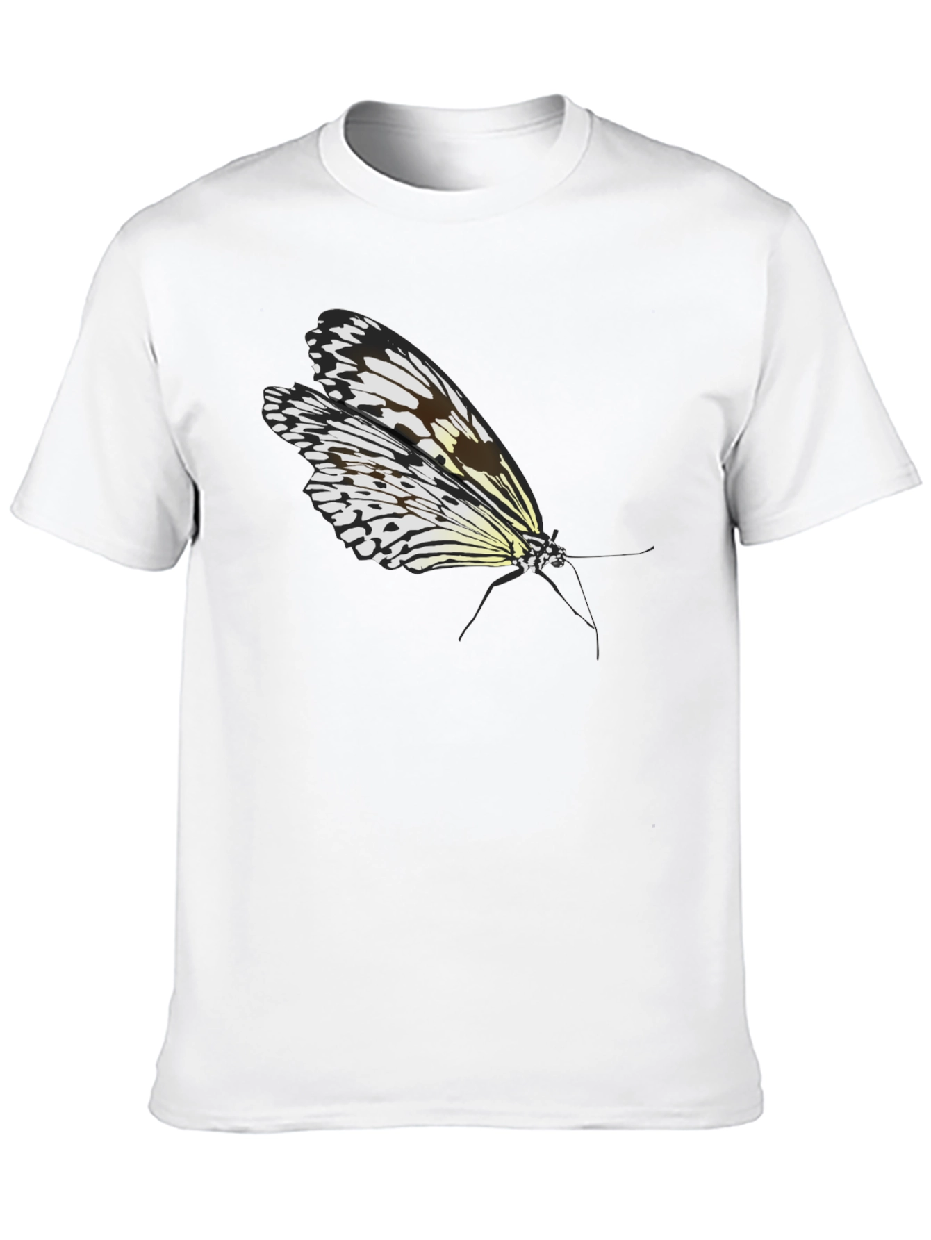 Butterfly Graphic Tee - Black Cotton T-Shirt