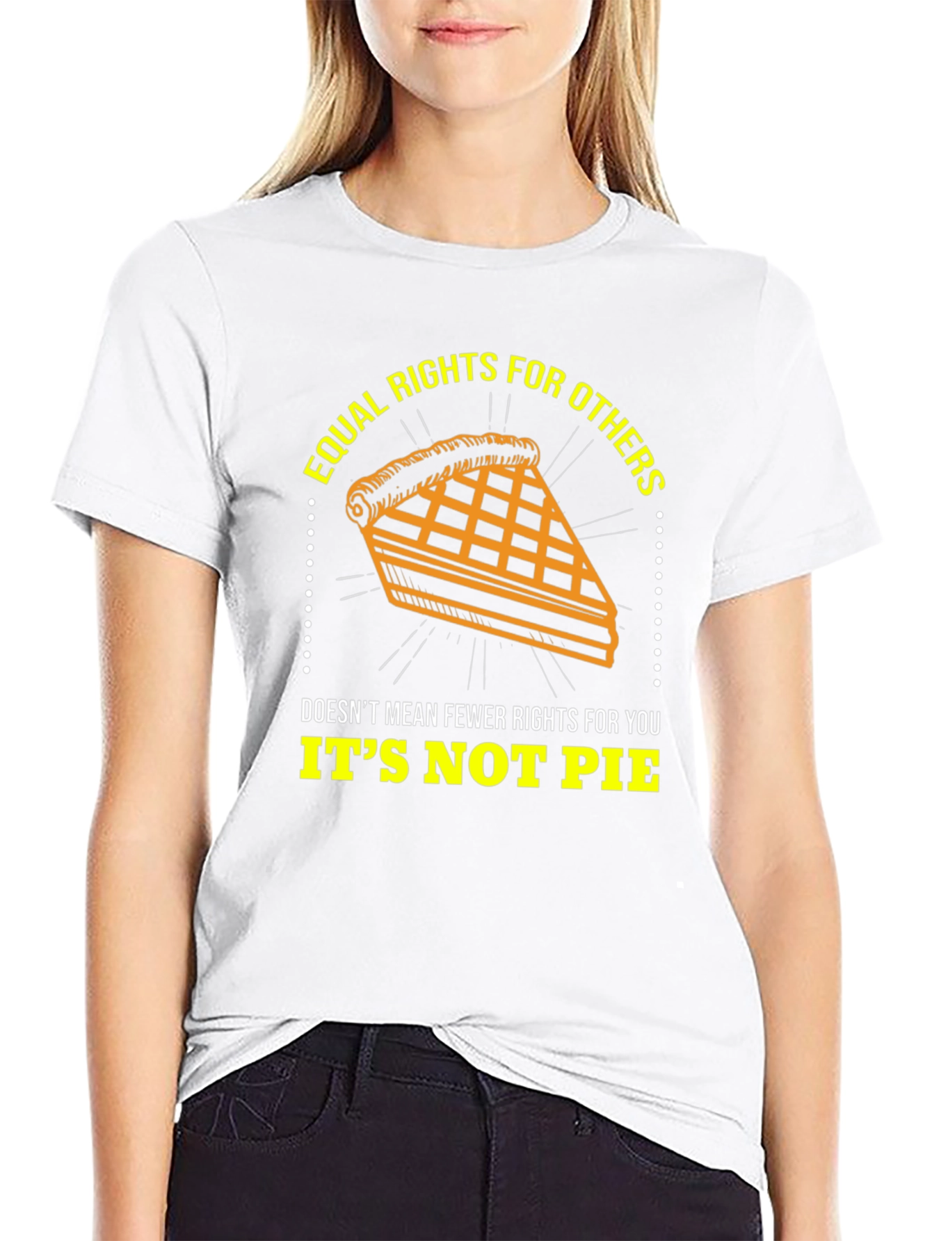 Equal Rights Pie Graphic Tee - Unisex Black T-Shirt