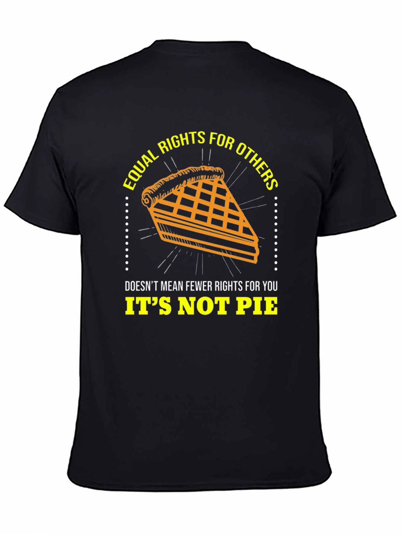 Equal Rights Pie Graphic Tee - Unisex Black T-Shirt