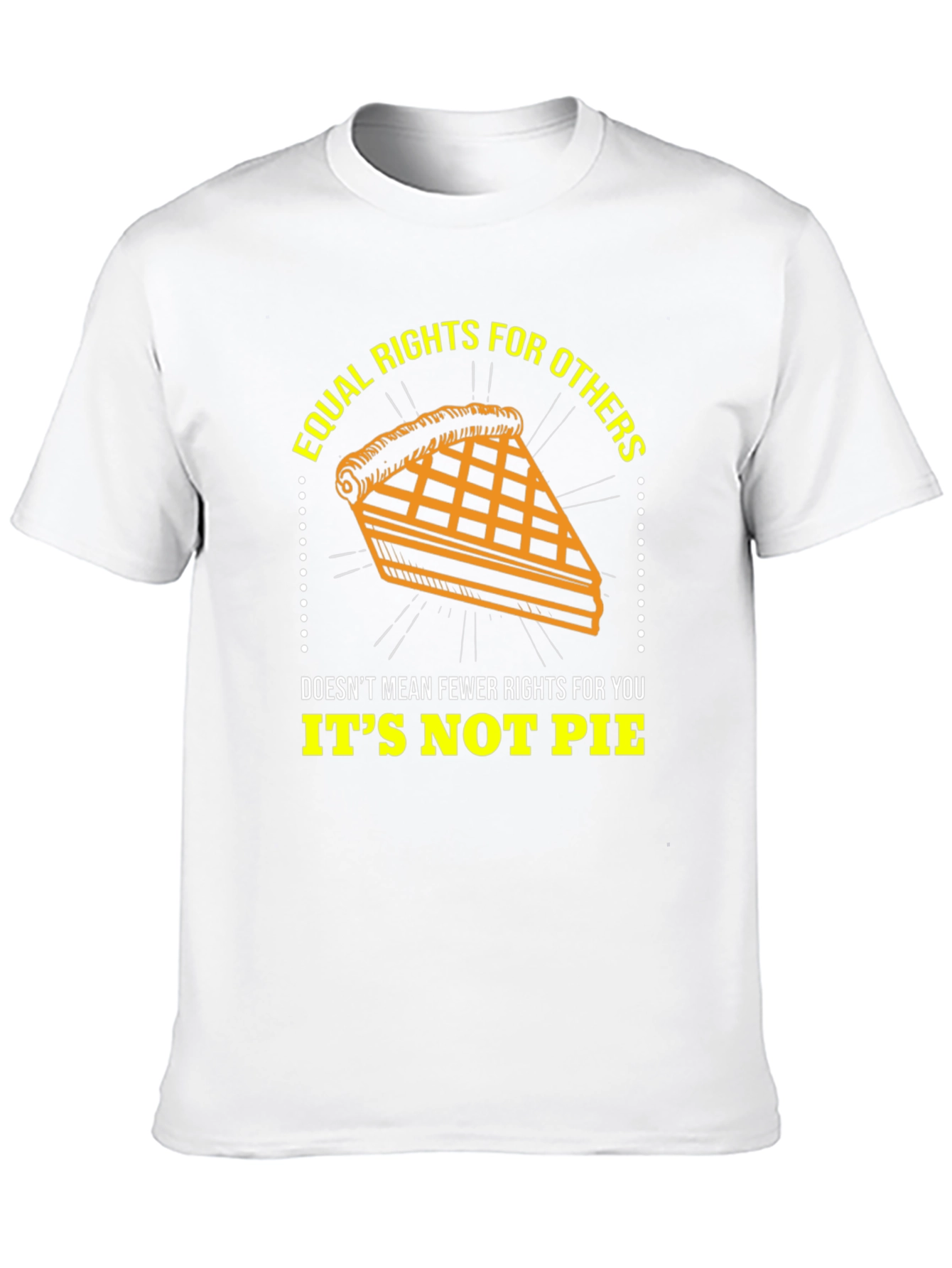 Equal Rights Pie Graphic Tee - Unisex Black T-Shirt