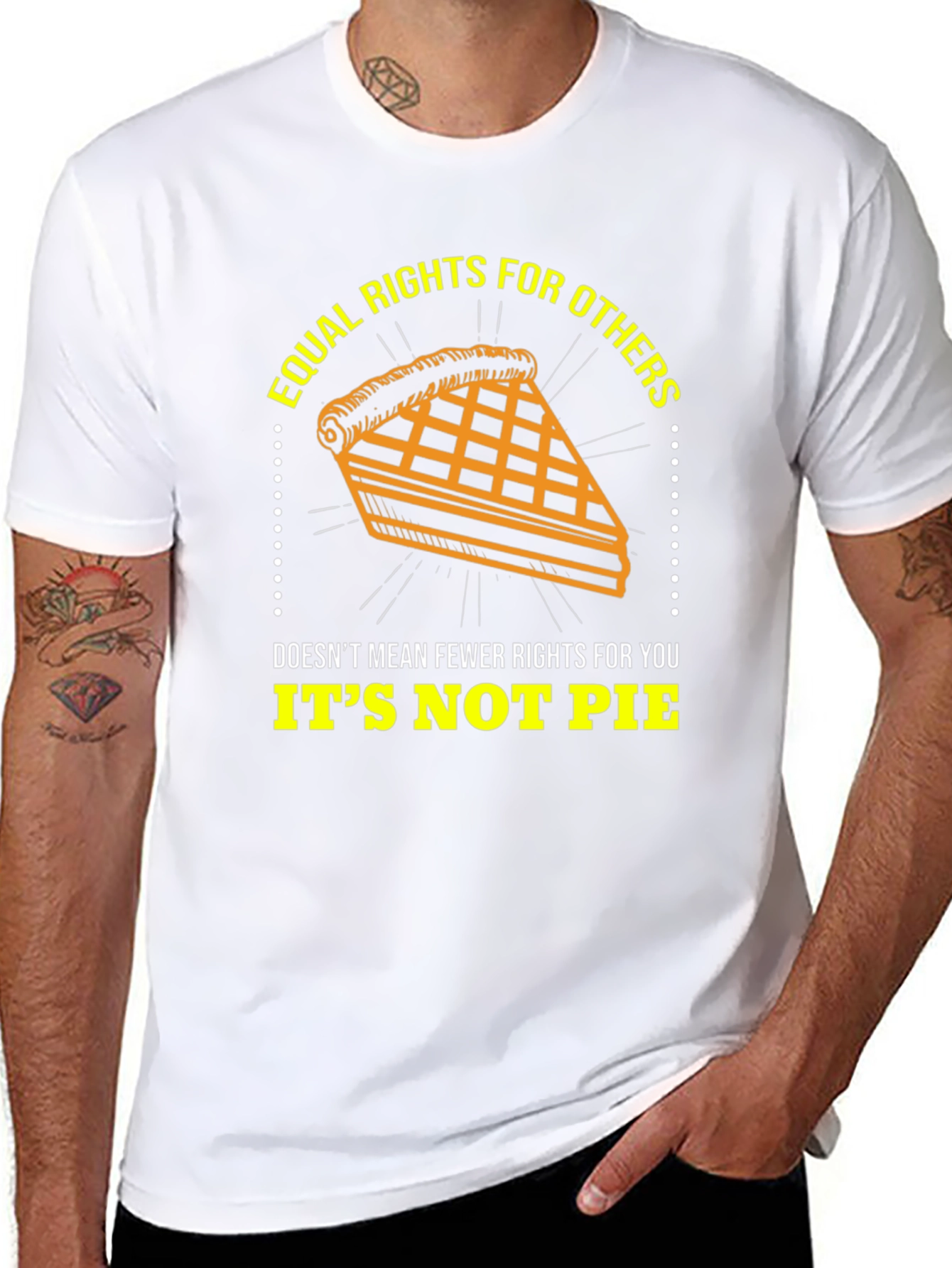 Equal Rights Pie Graphic Tee - Unisex Black T-Shirt
