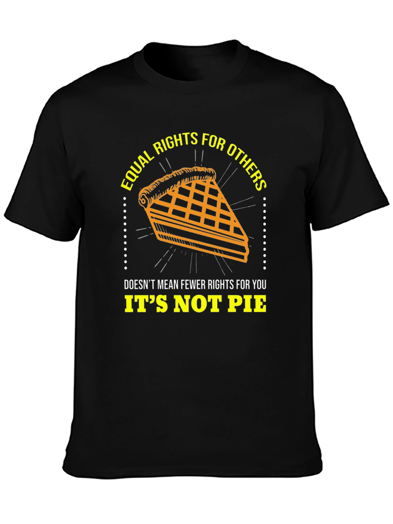 Equal Rights Pie Graphic Tee - Unisex Black T-Shirt