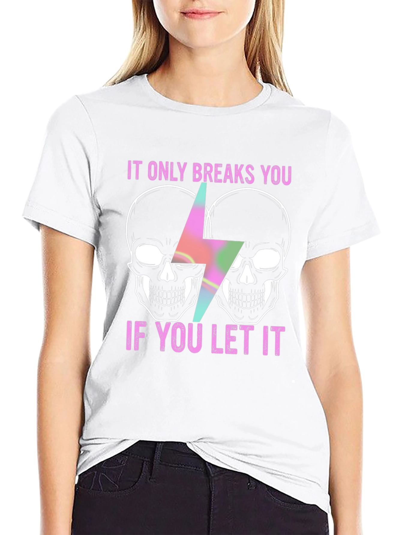 Skull & Lightning Bolt Graphic Tee