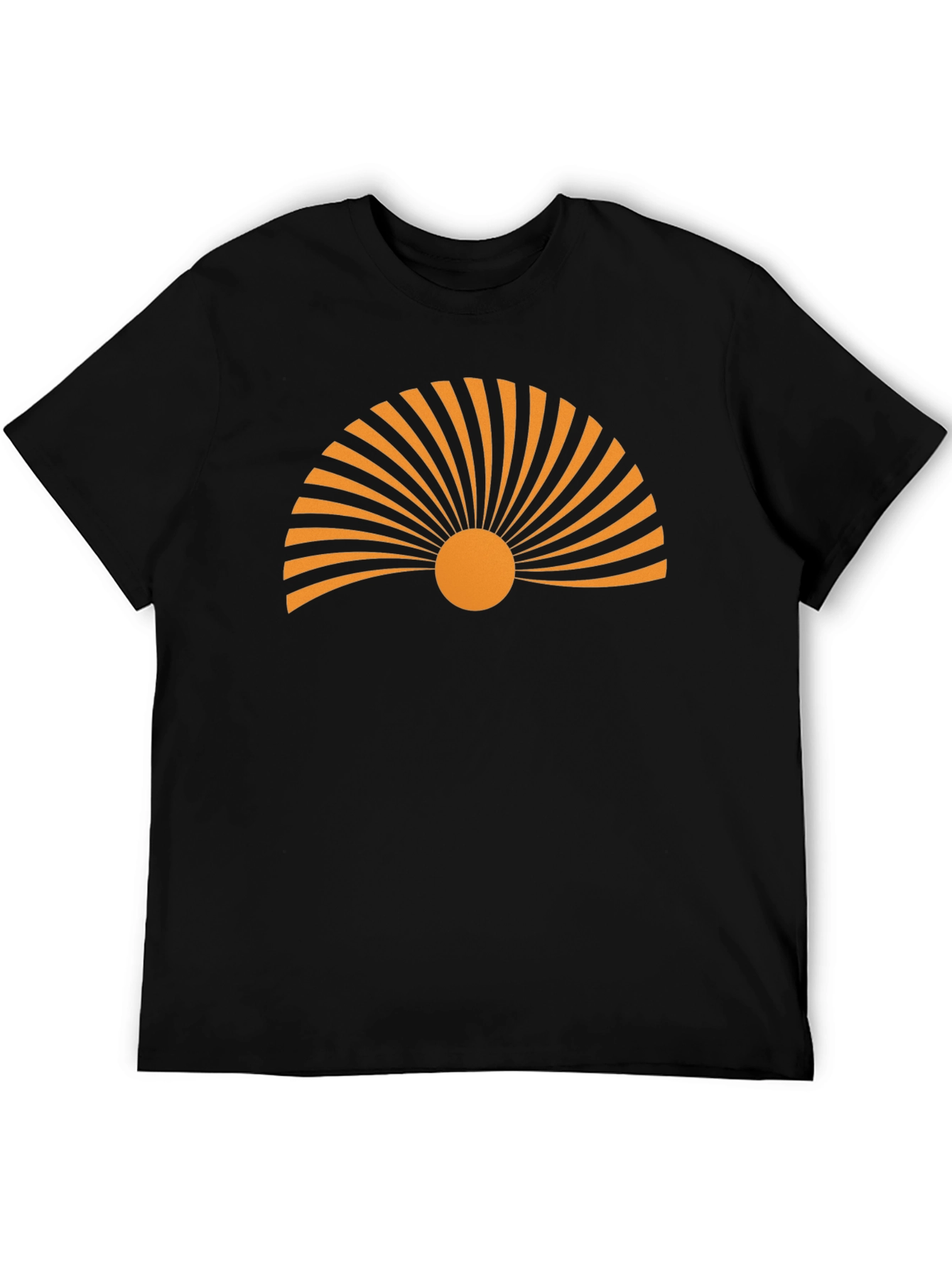 Sunrise Graphic Tee - Black Cotton T-Shirt