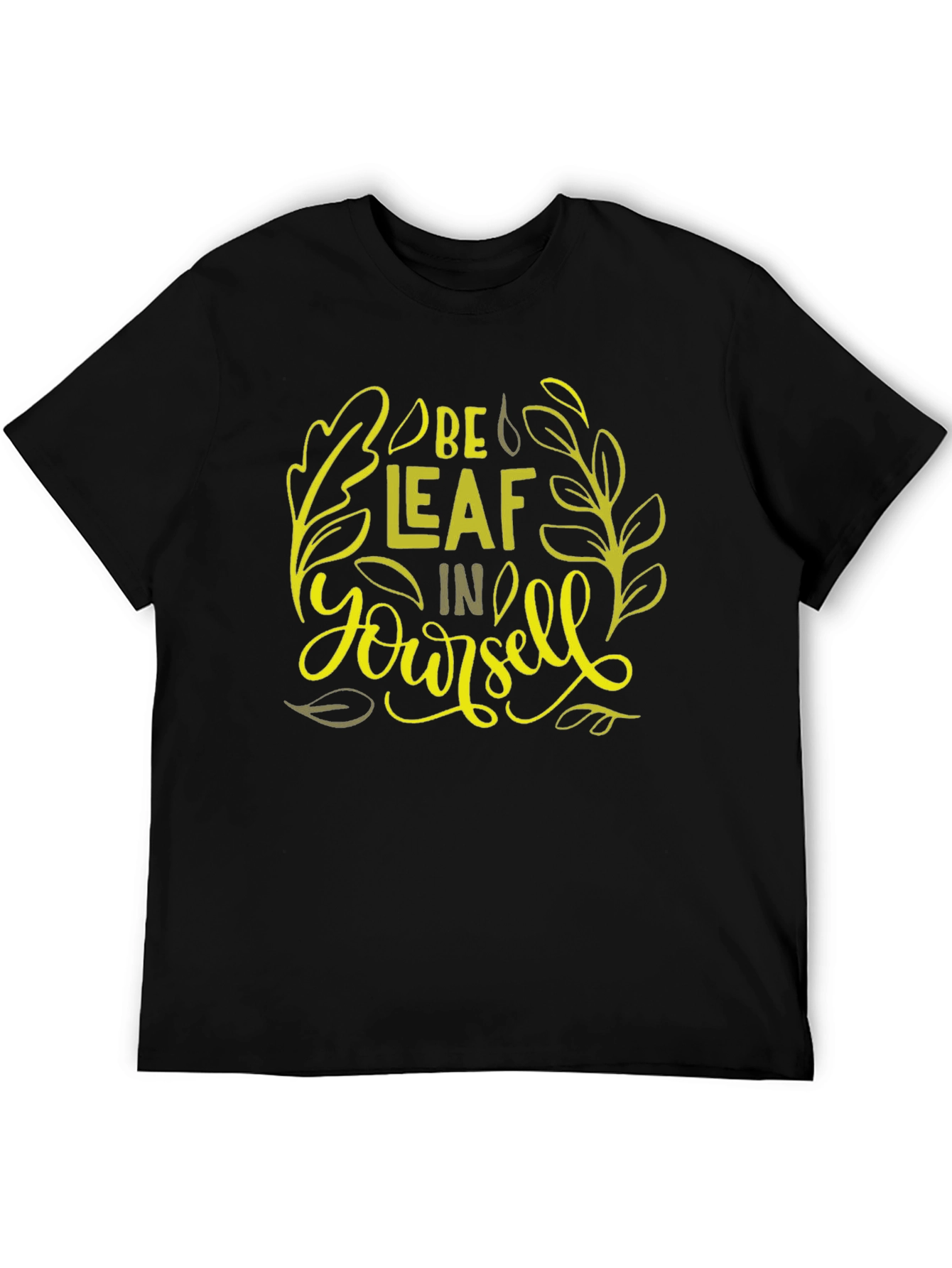 Be-Leaf In Yourself Black Graphic Tee