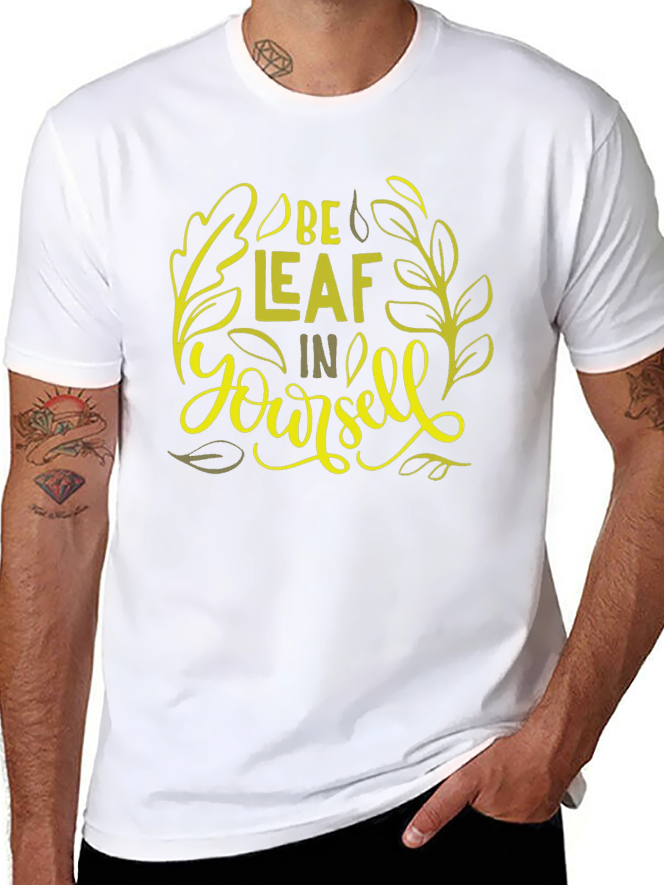 Be-Leaf In Yourself Black Graphic Tee