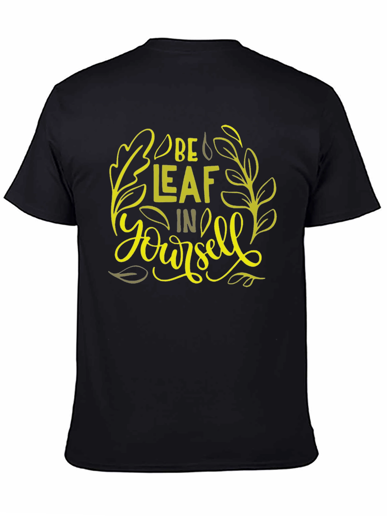 Be-Leaf In Yourself Black Graphic Tee