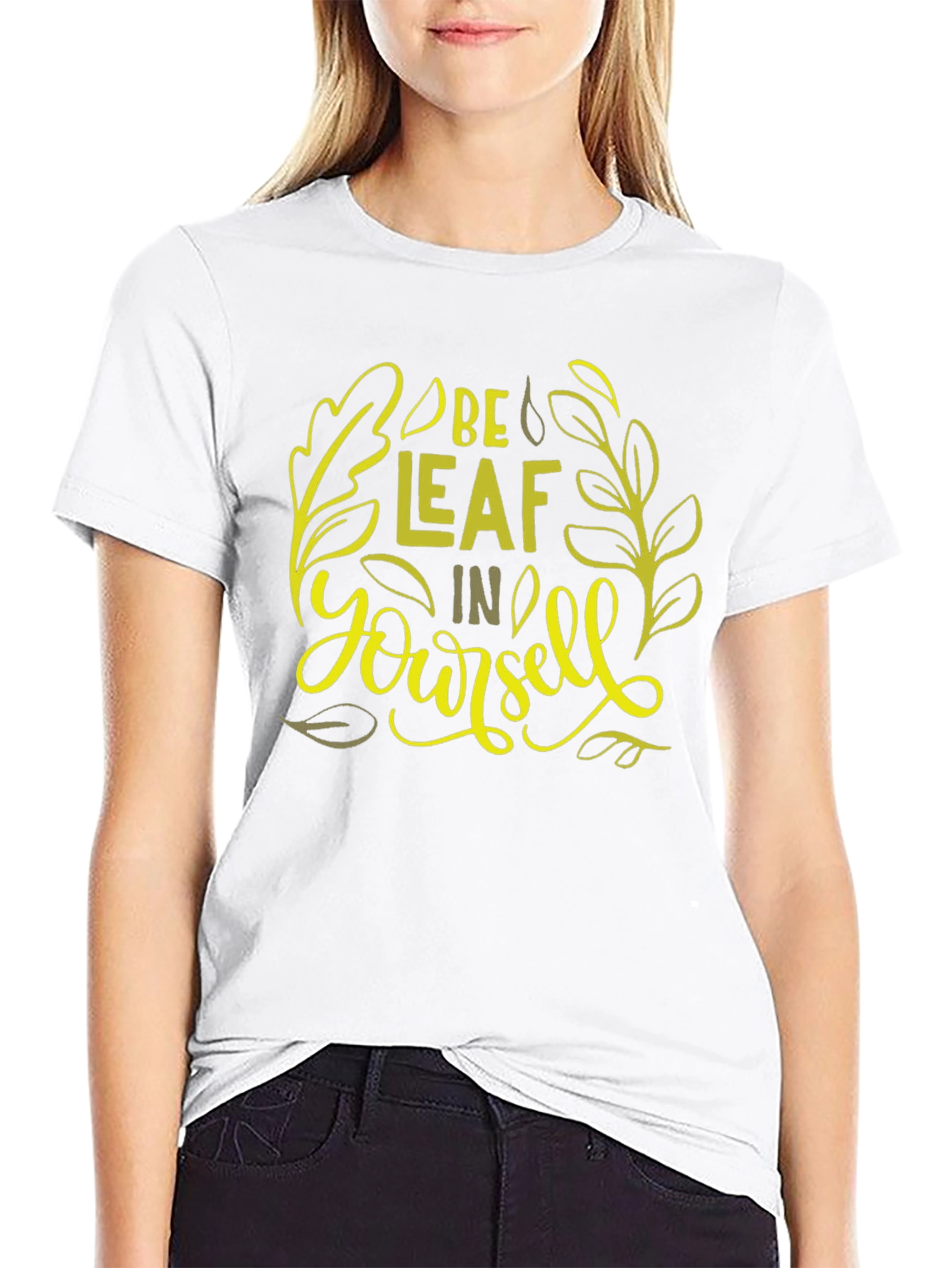 Be-Leaf In Yourself Black Graphic Tee