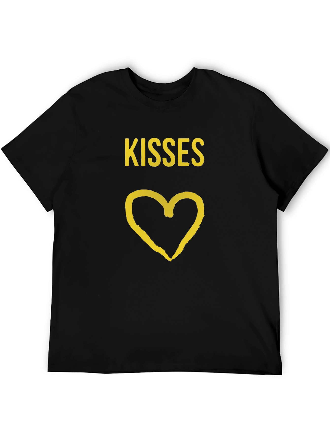 Kisses Heart Graphic T-Shirt - Stylish Casual Wear
