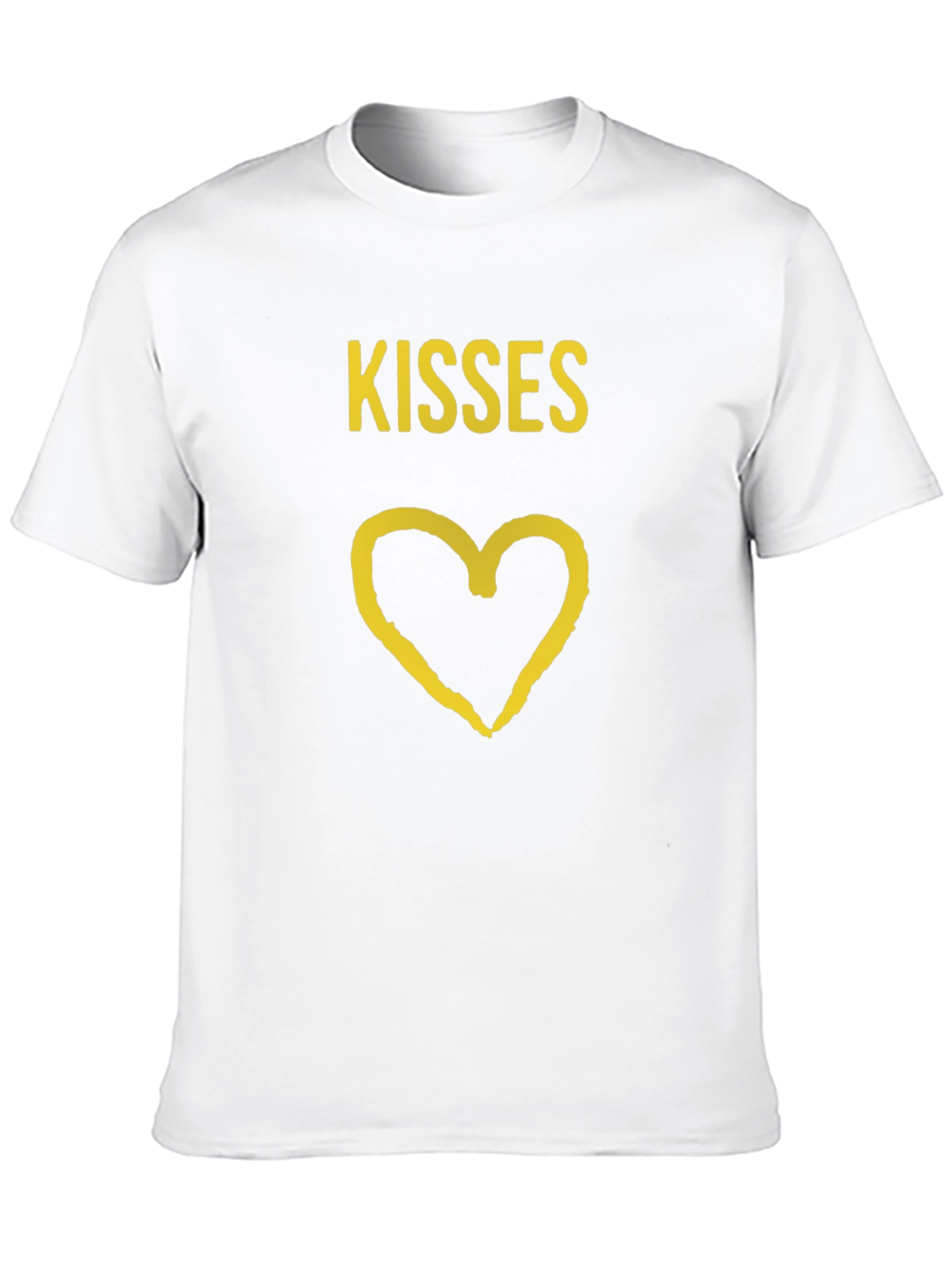 Kisses Heart Graphic T-Shirt - Stylish Casual Wear