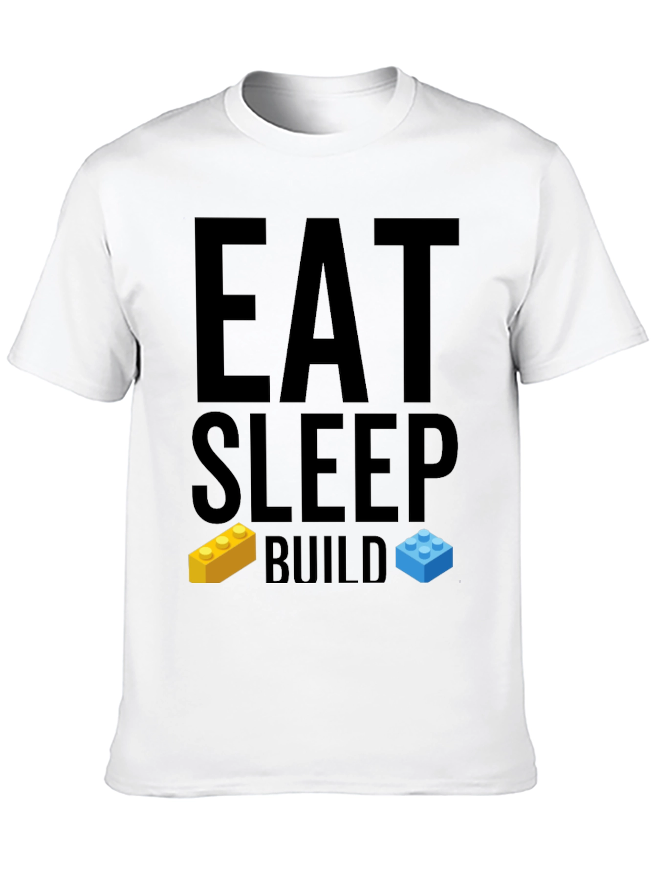 Eat Sleep Build T-Shirt - LEGO Brick Fan Tee