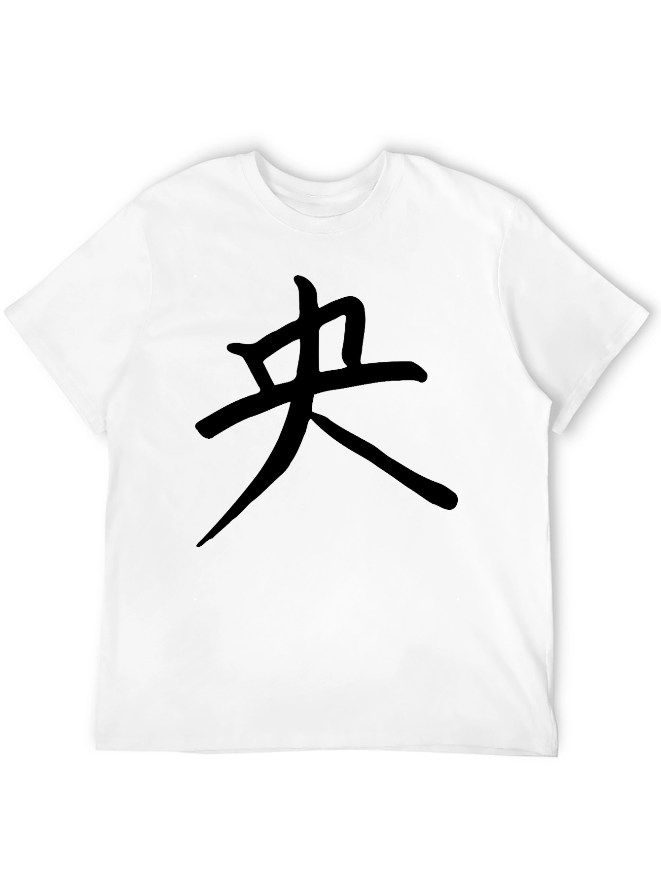 Black T-Shirt with Central Character Design