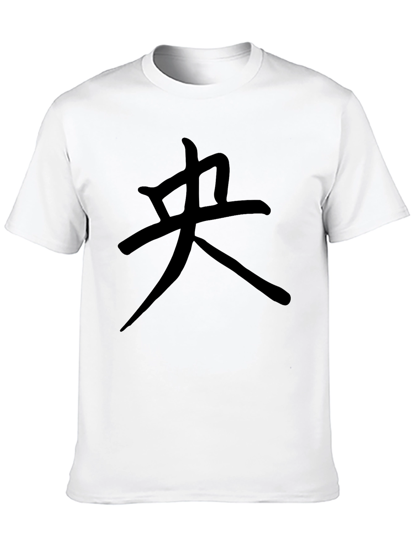Black T-Shirt with Central Character Design