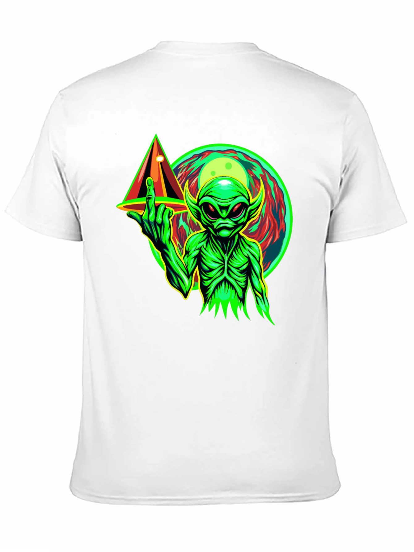 Alien Middle Finger T-Shirt - Black Graphic Tee