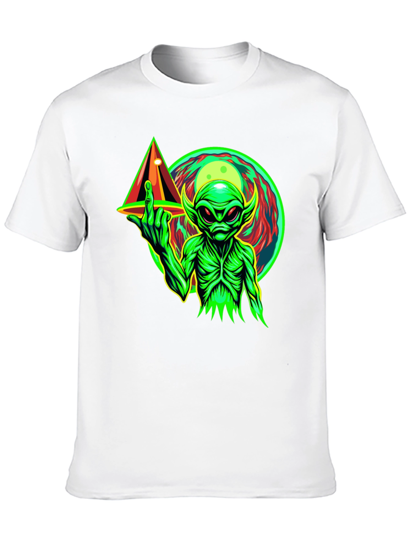 Alien Middle Finger T-Shirt - Black Graphic Tee