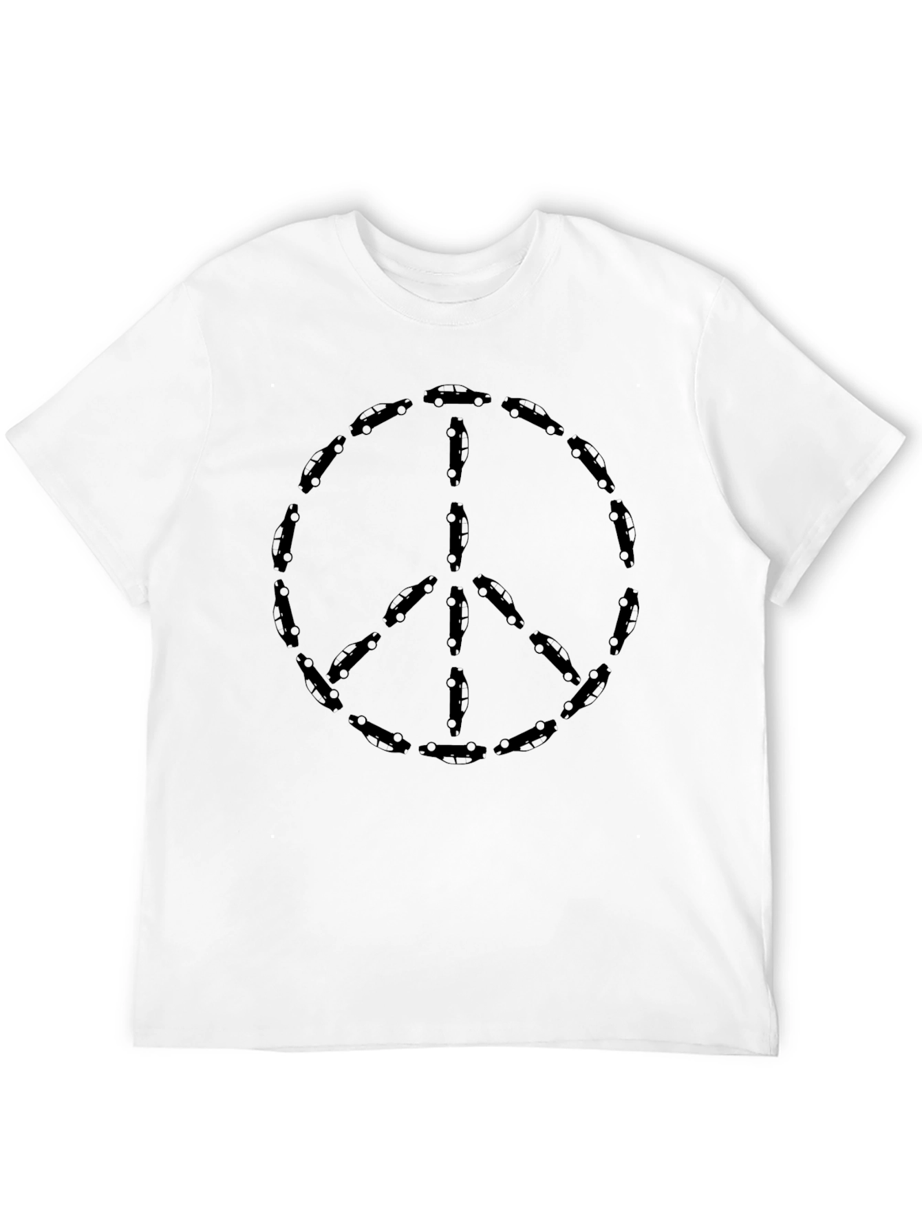 Peace Sign Car T-Shirt - Black