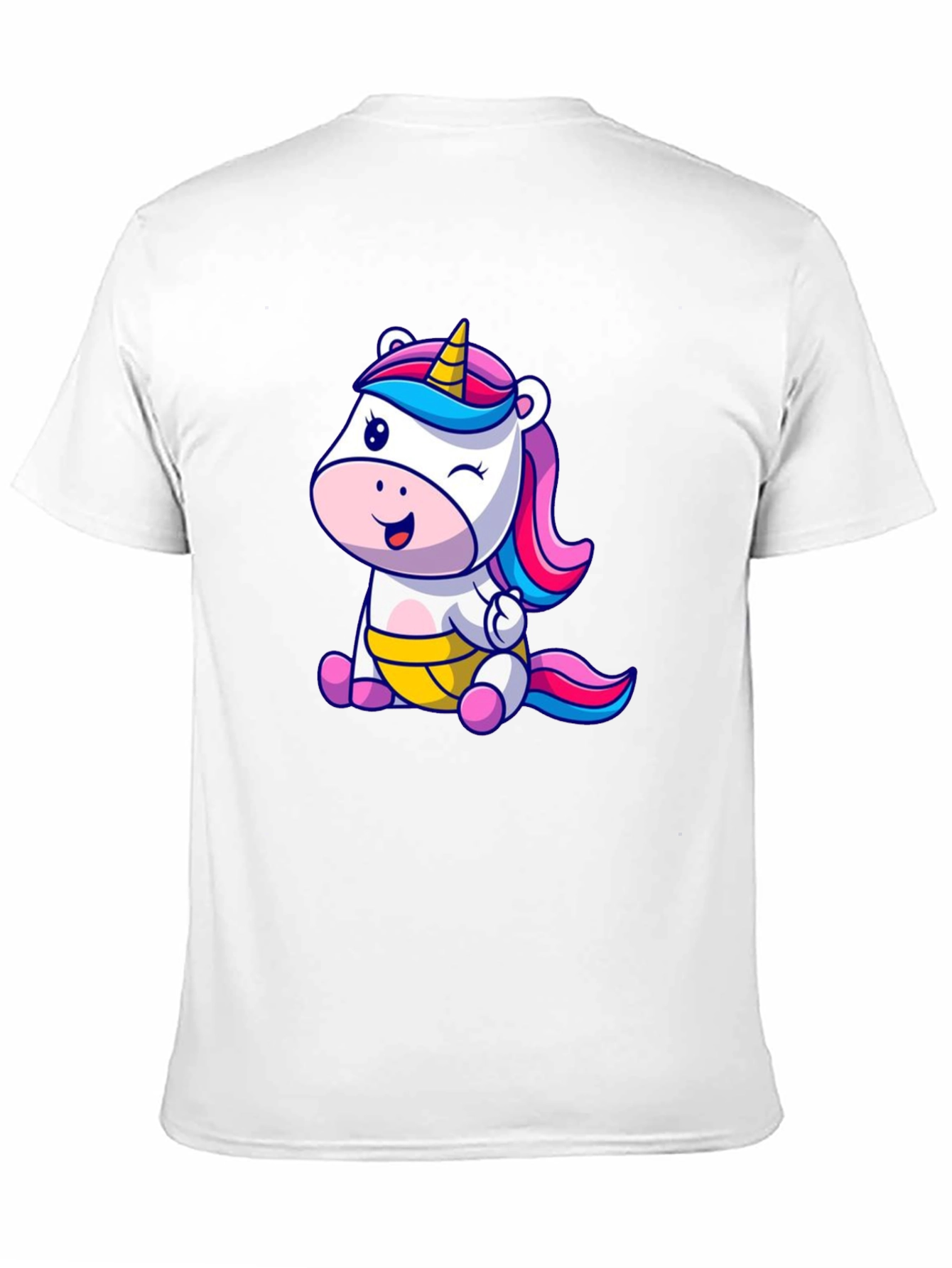 Unicorn Cartoon Graphic Black T-Shirt