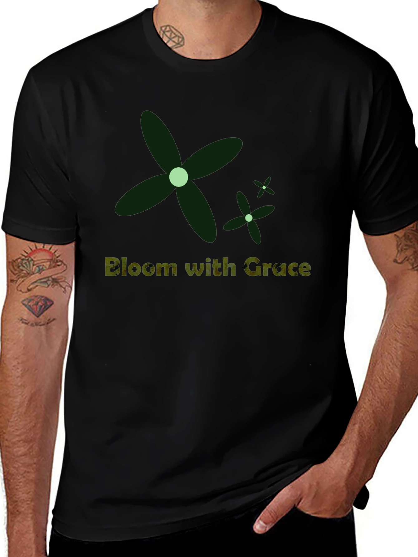 Bloom with Grace T-Shirt - Stylish Floral Design