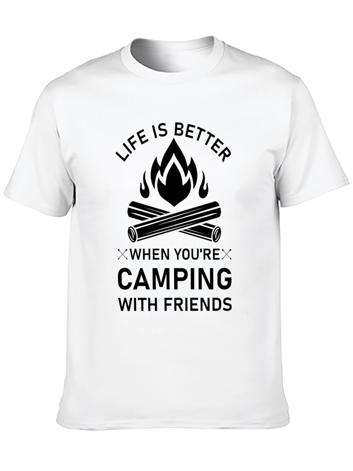Camping with Friends Graphic T-Shirt