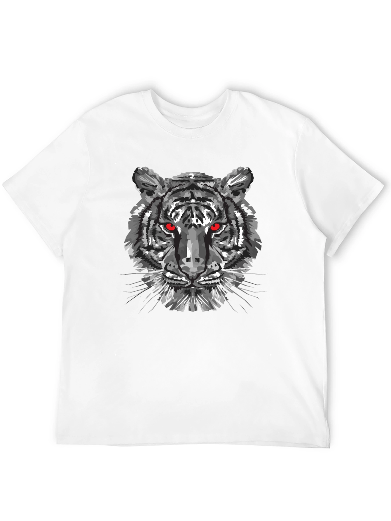 Black Tiger Graphic Tee - Mens Crew Neck T-Shirt