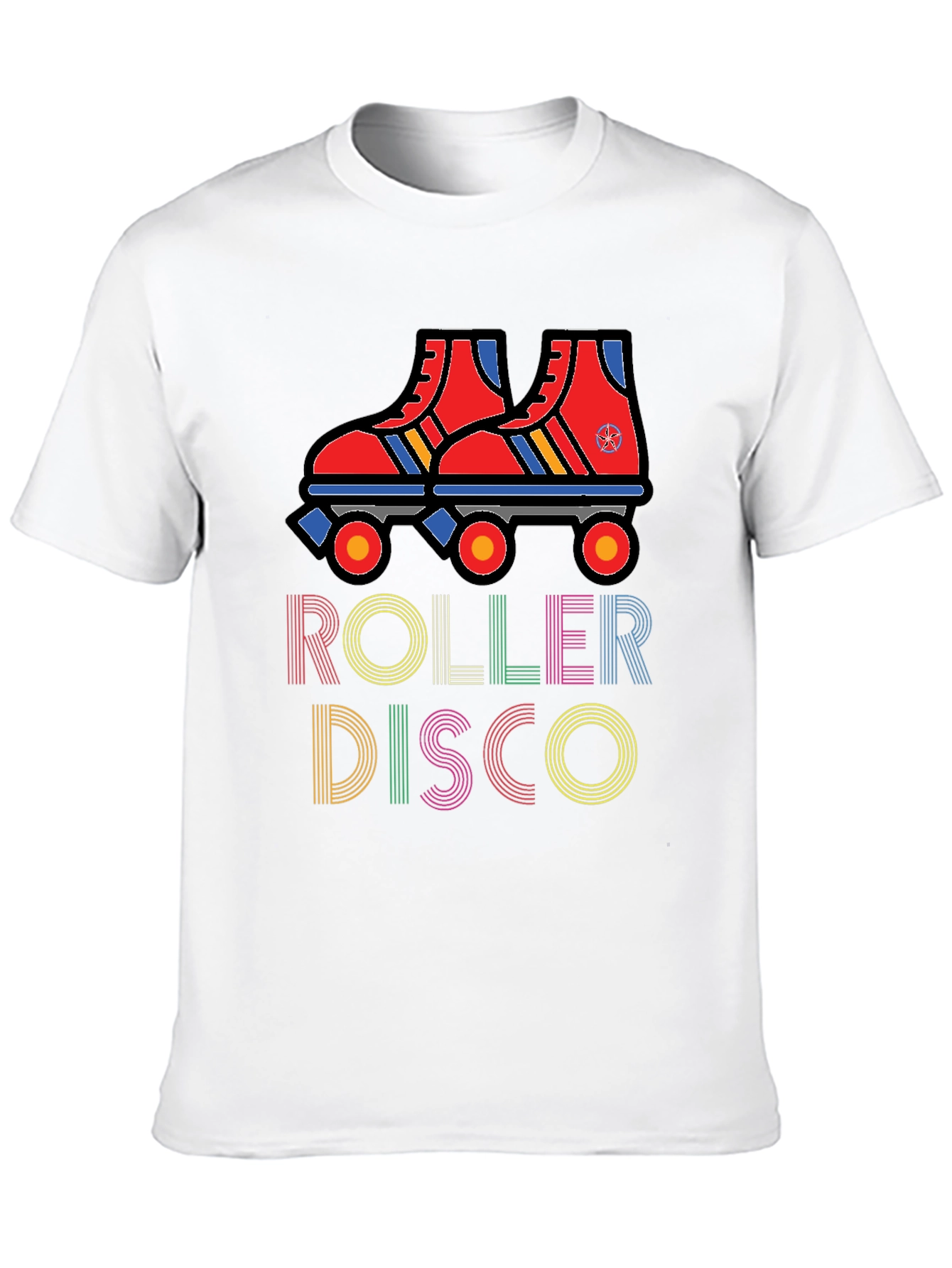 Retro Roller Disco Graphic Tee - Black