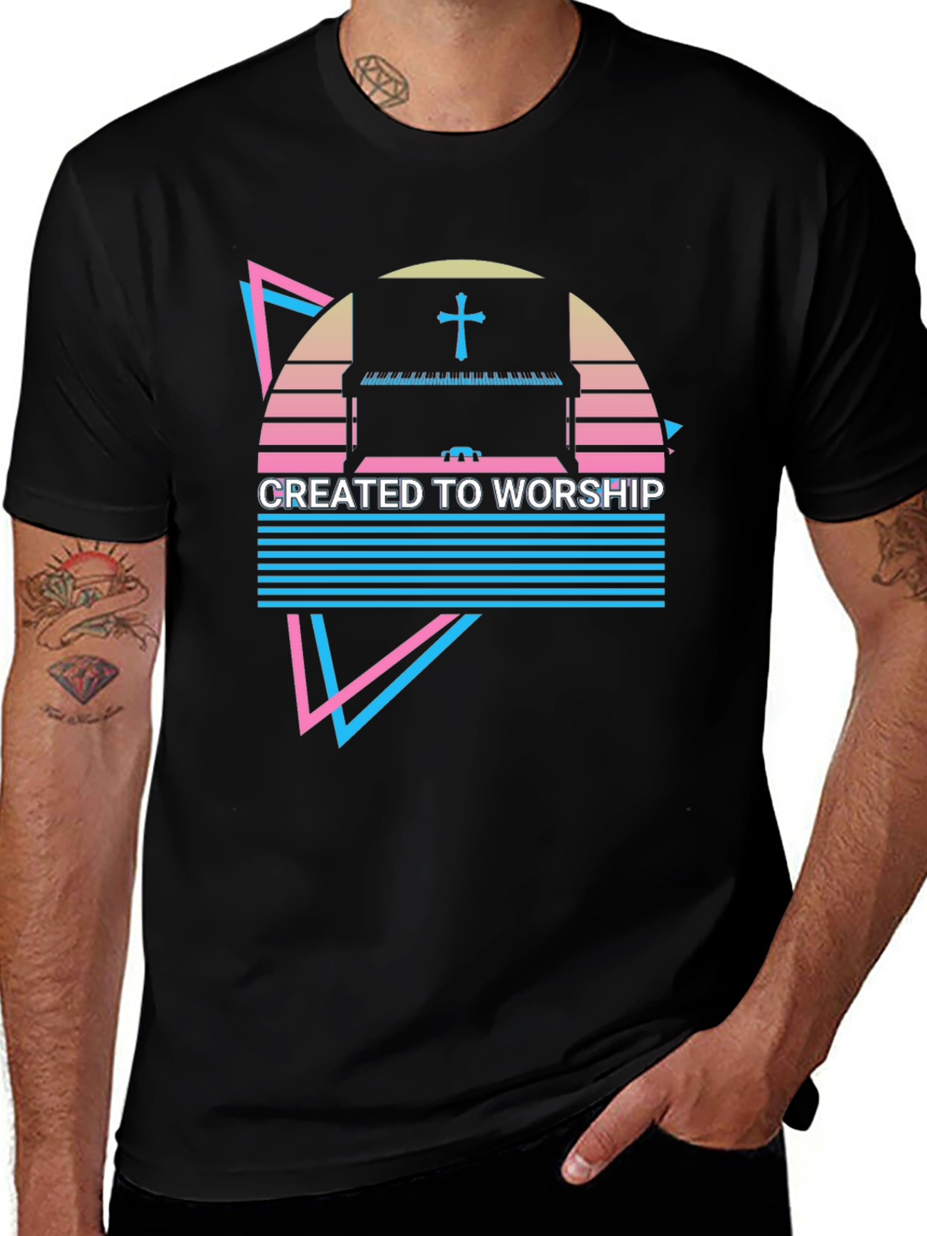 Created to Worship Piano Graphic Tee