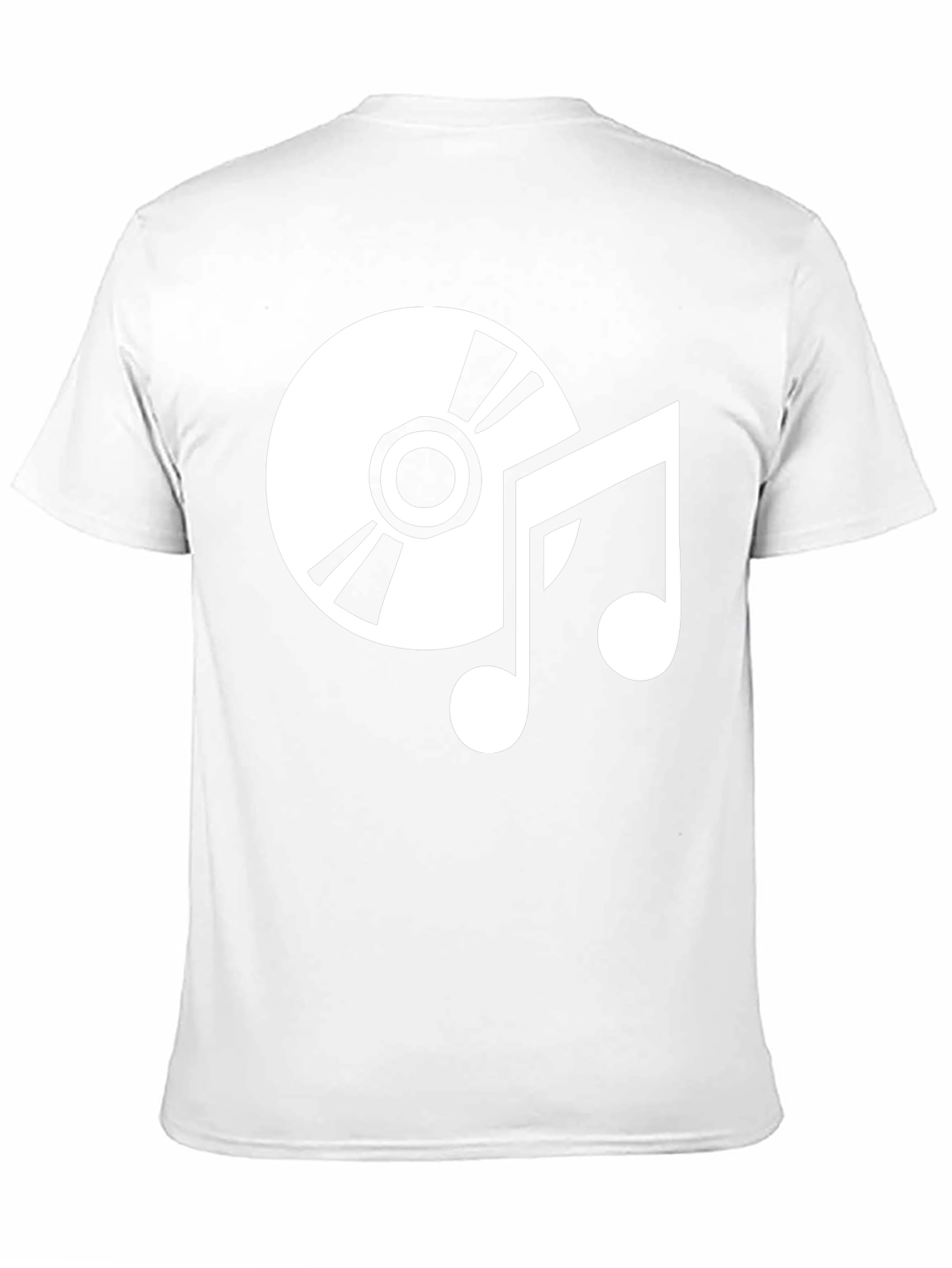Music Lover Black T-Shirt - CD and Notes Graphic