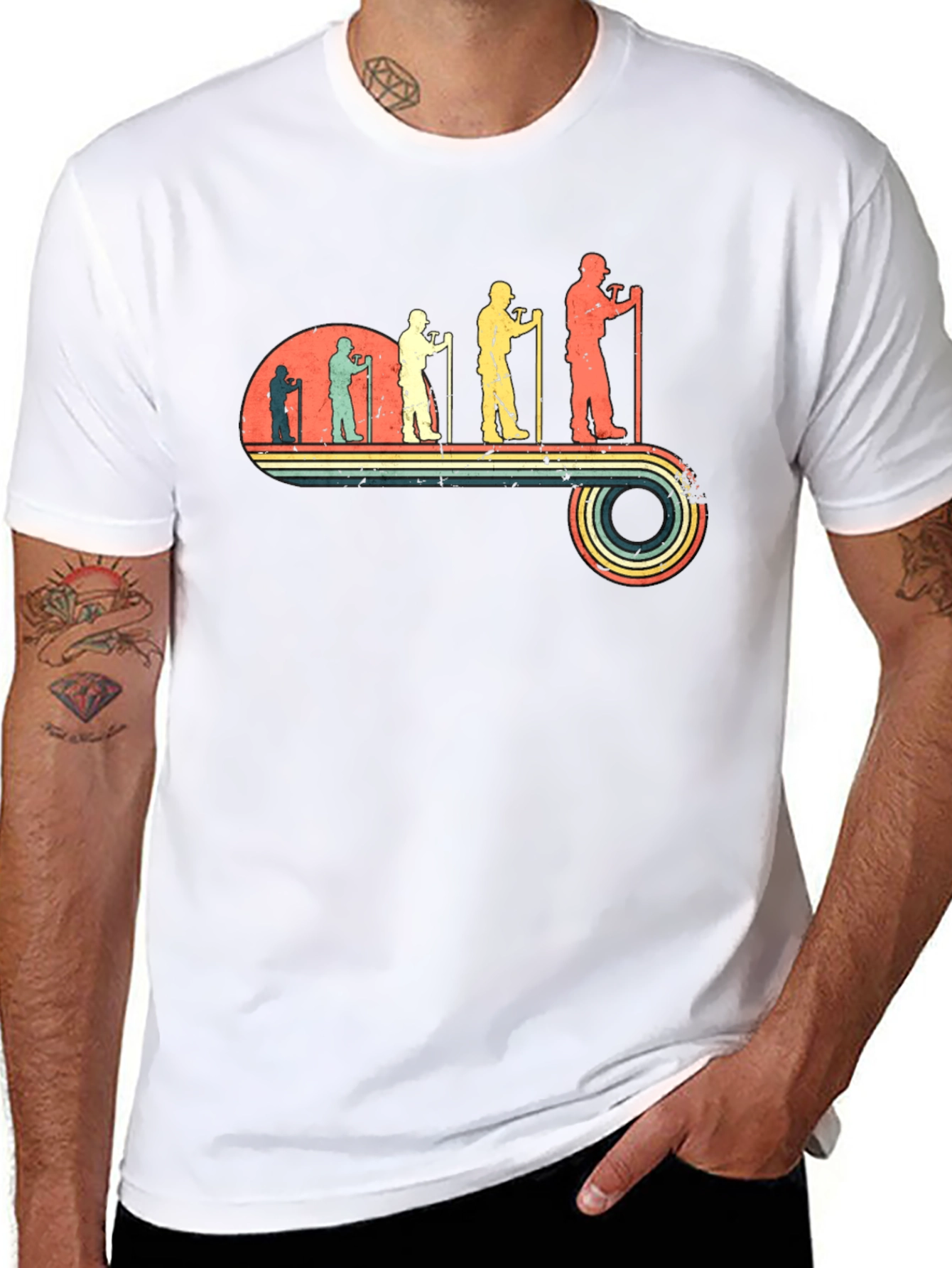 Retro Mining Evolution T-Shirt - Black