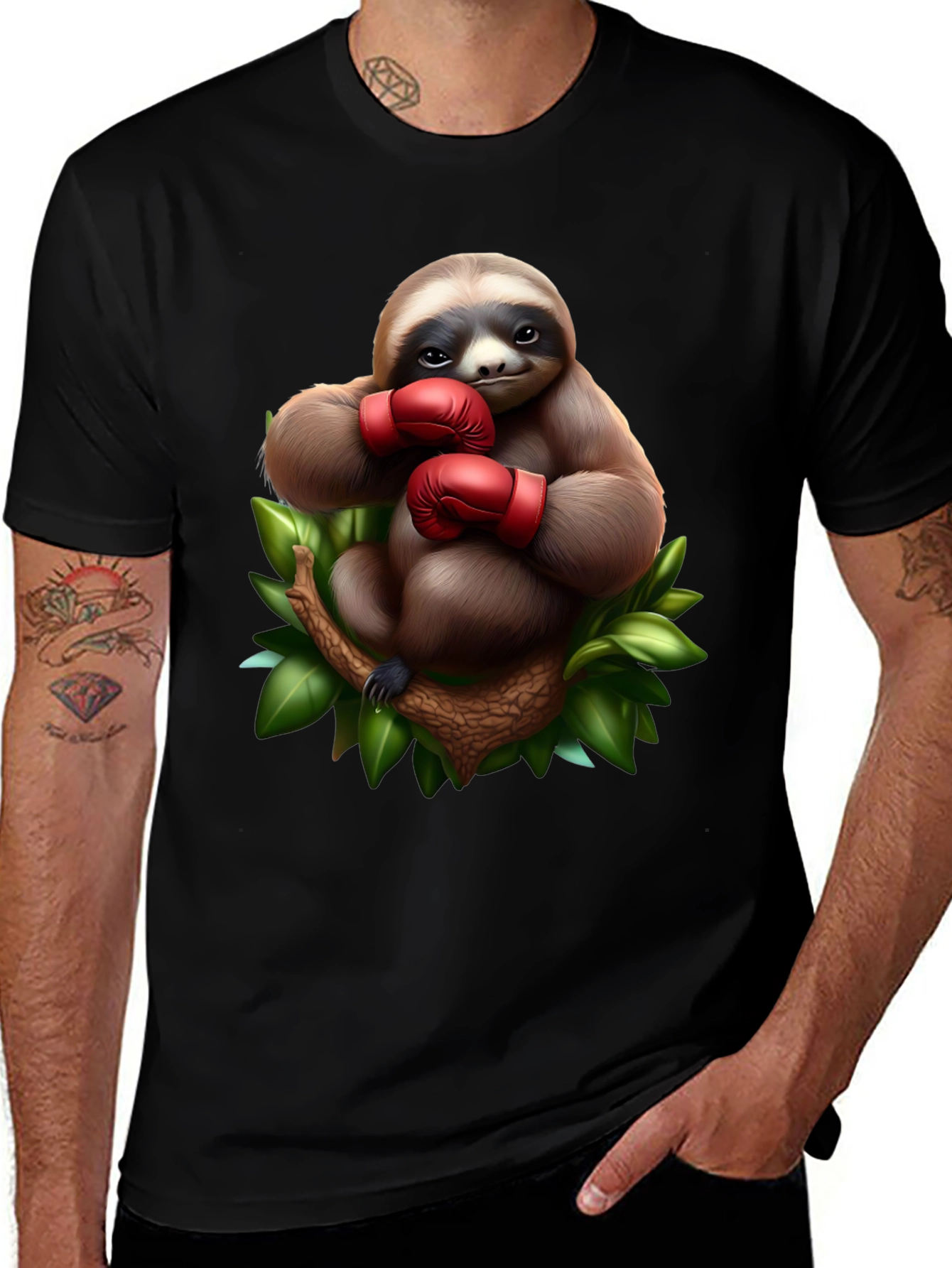 Sloth Boxer Graphic T-Shirt