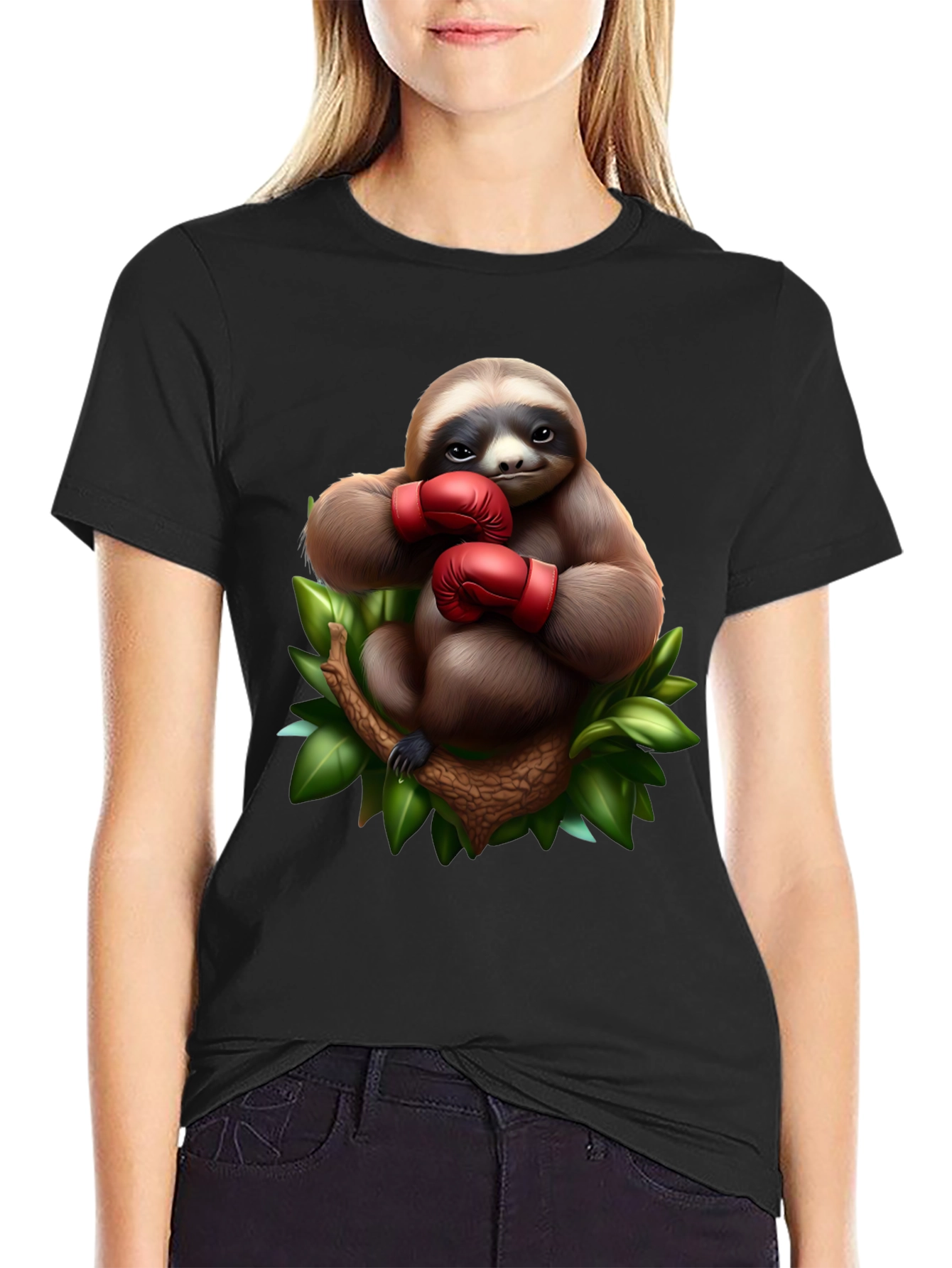 Sloth Boxer Graphic T-Shirt