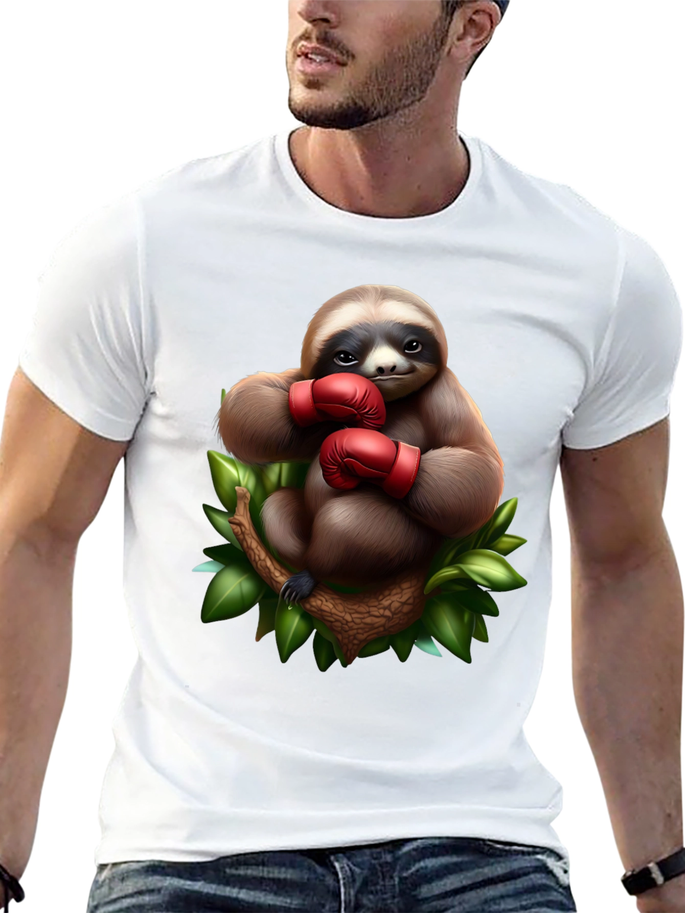 Sloth Boxer Graphic T-Shirt