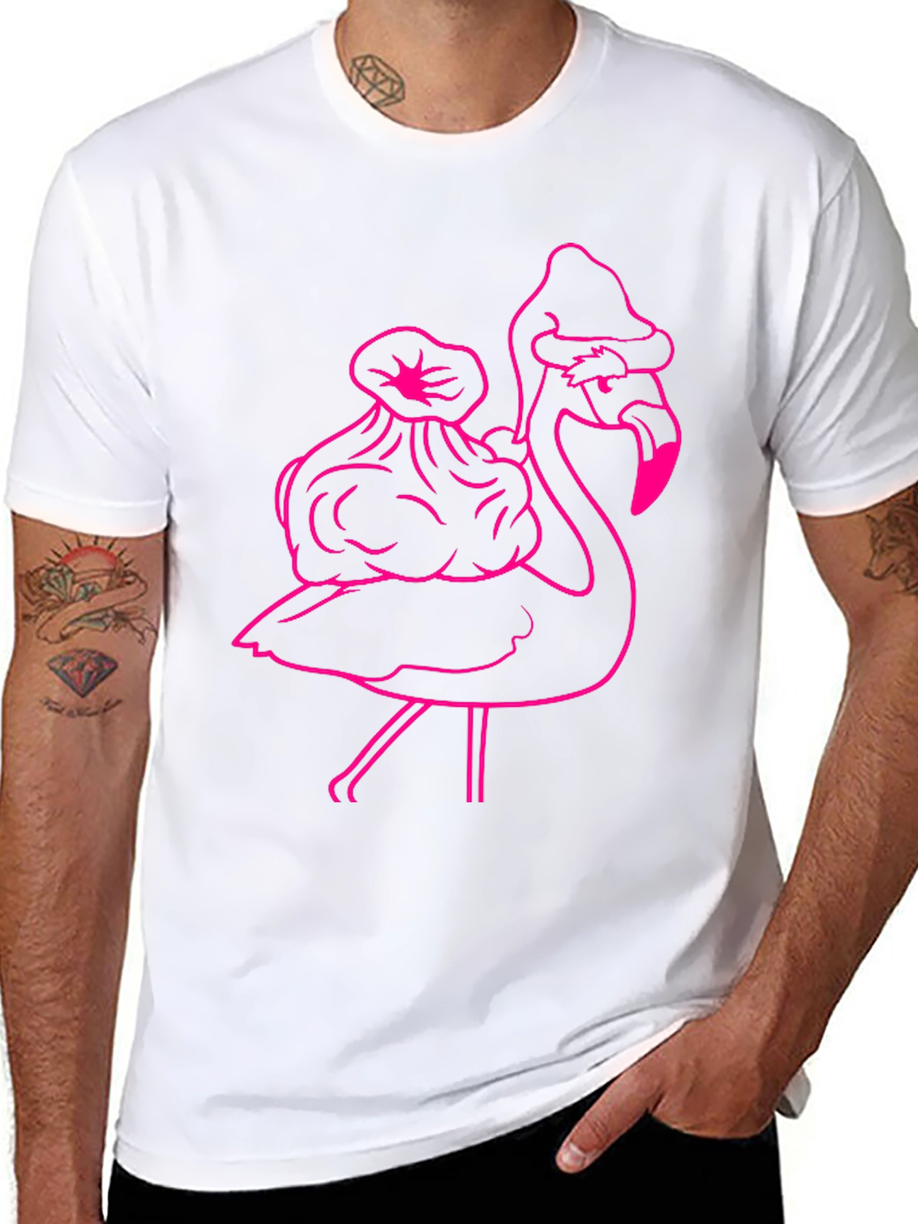Festive Flamingo Graphic Tee