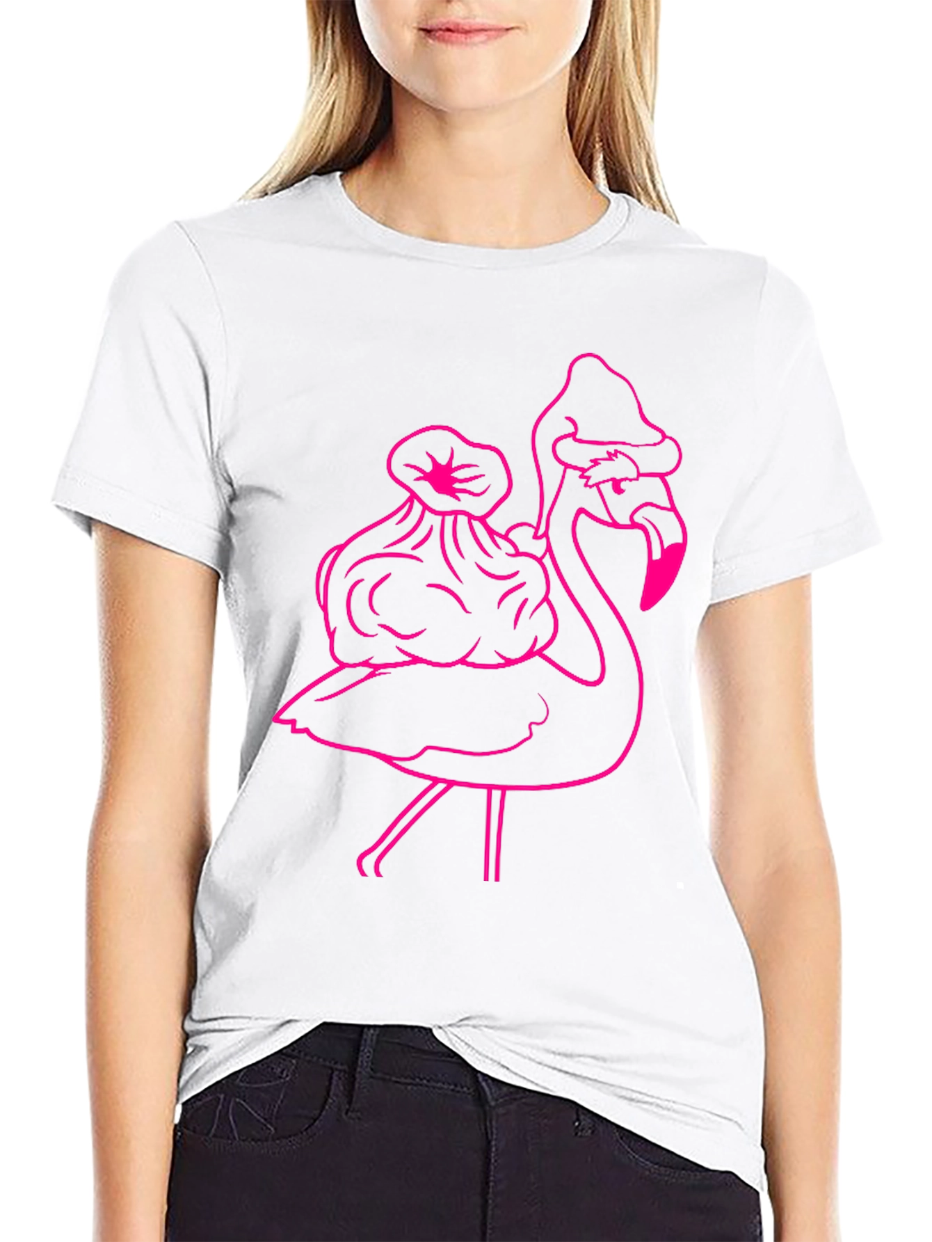 Festive Flamingo Graphic Tee