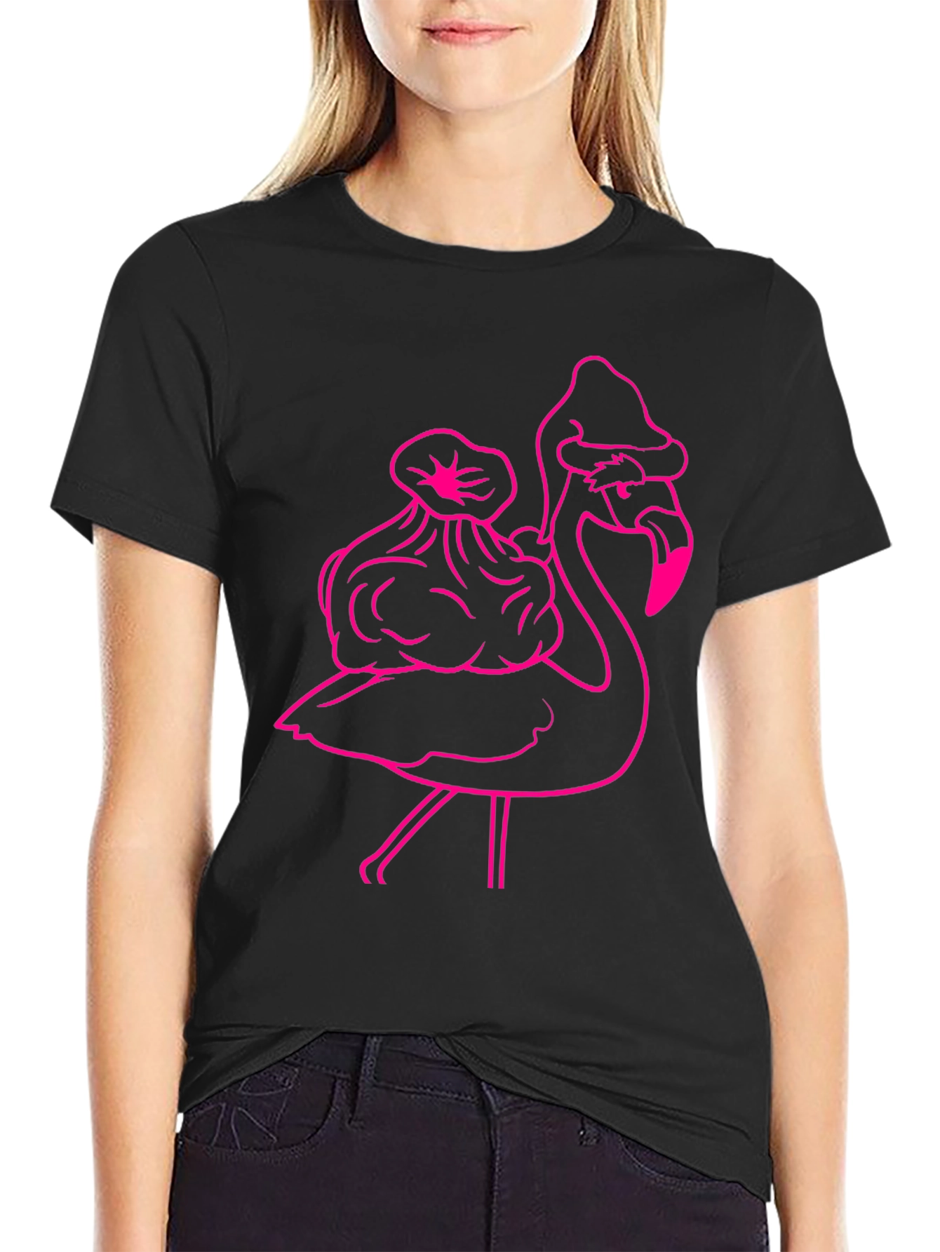 Festive Flamingo Graphic Tee